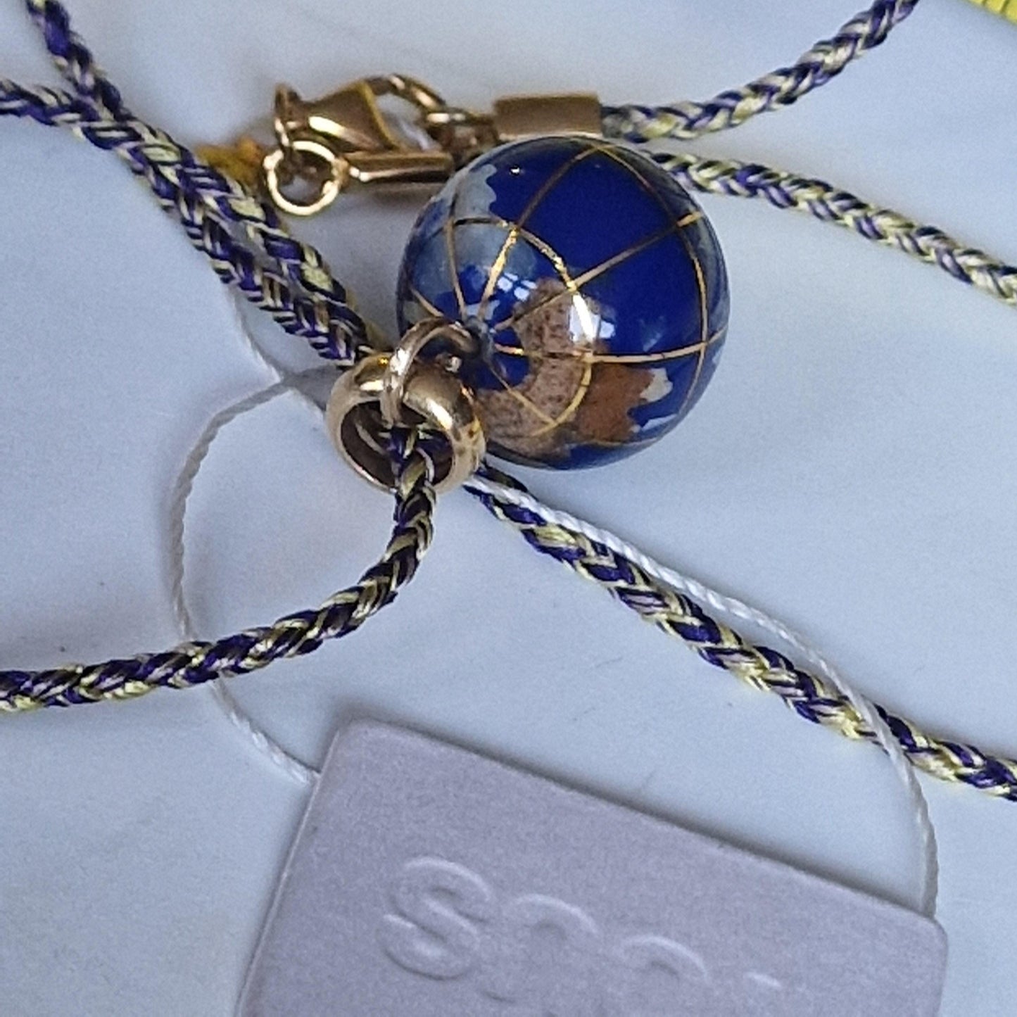 tous ketting, met 14k gouden globe van lapis lazulli pendant necklace earth world