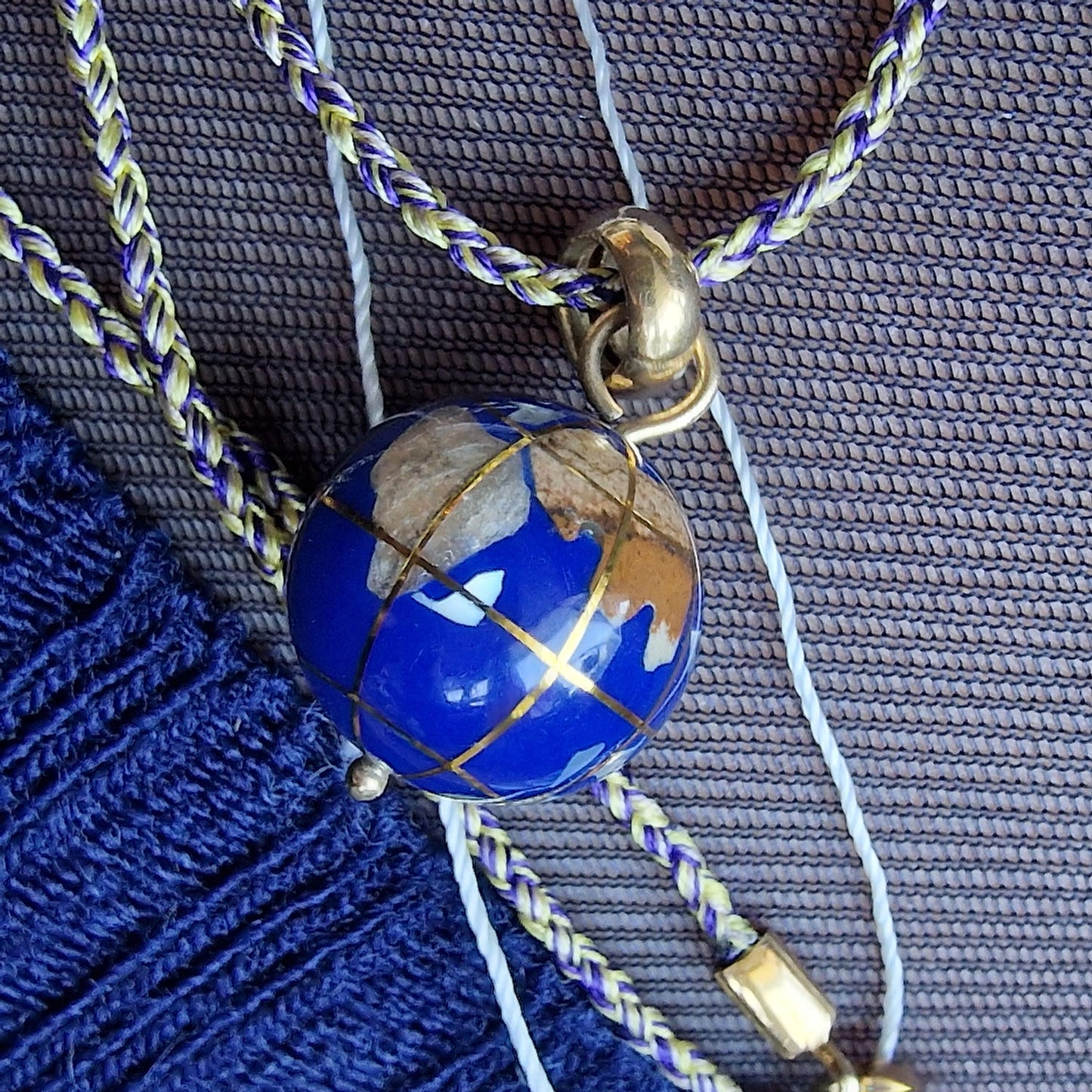 tous ketting, met 14k gouden globe van lapis lazulli pendant necklace earth world