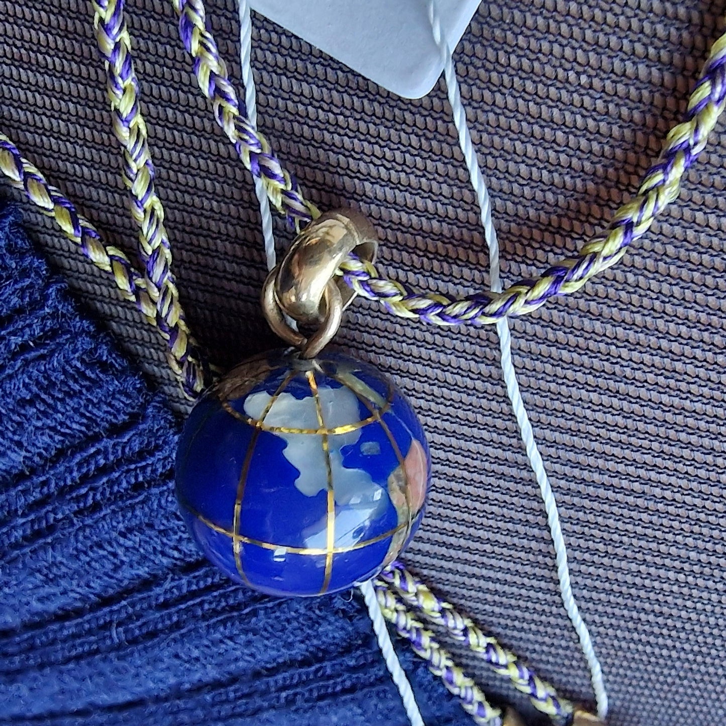 tous ketting, met 14k gouden globe van lapis lazulli pendant necklace earth world