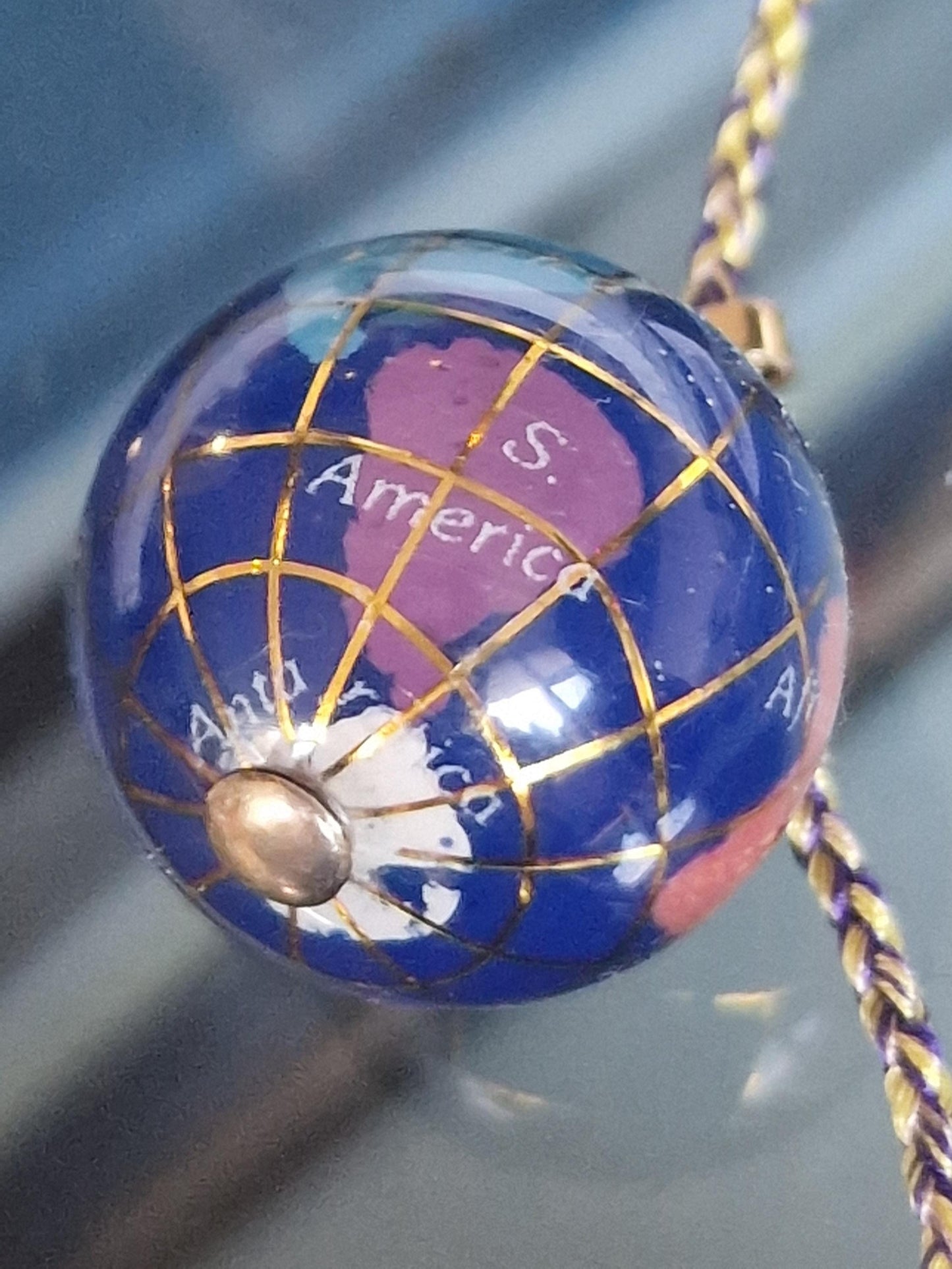 Tous Vermeil Sterling Silver Lapis Lazuli Globe Pendant Necklace