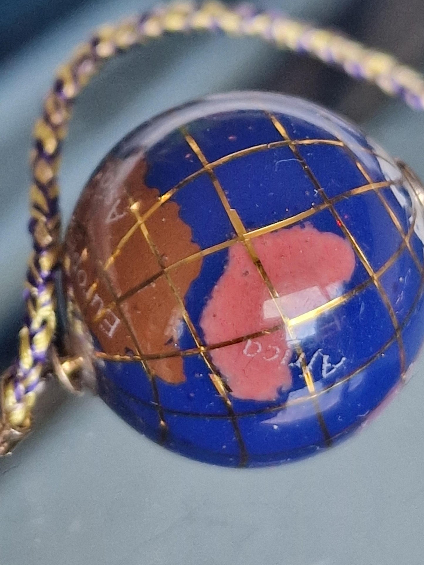 Tous Vermeil Sterling Silver Lapis Lazuli Globe Pendant Necklace
