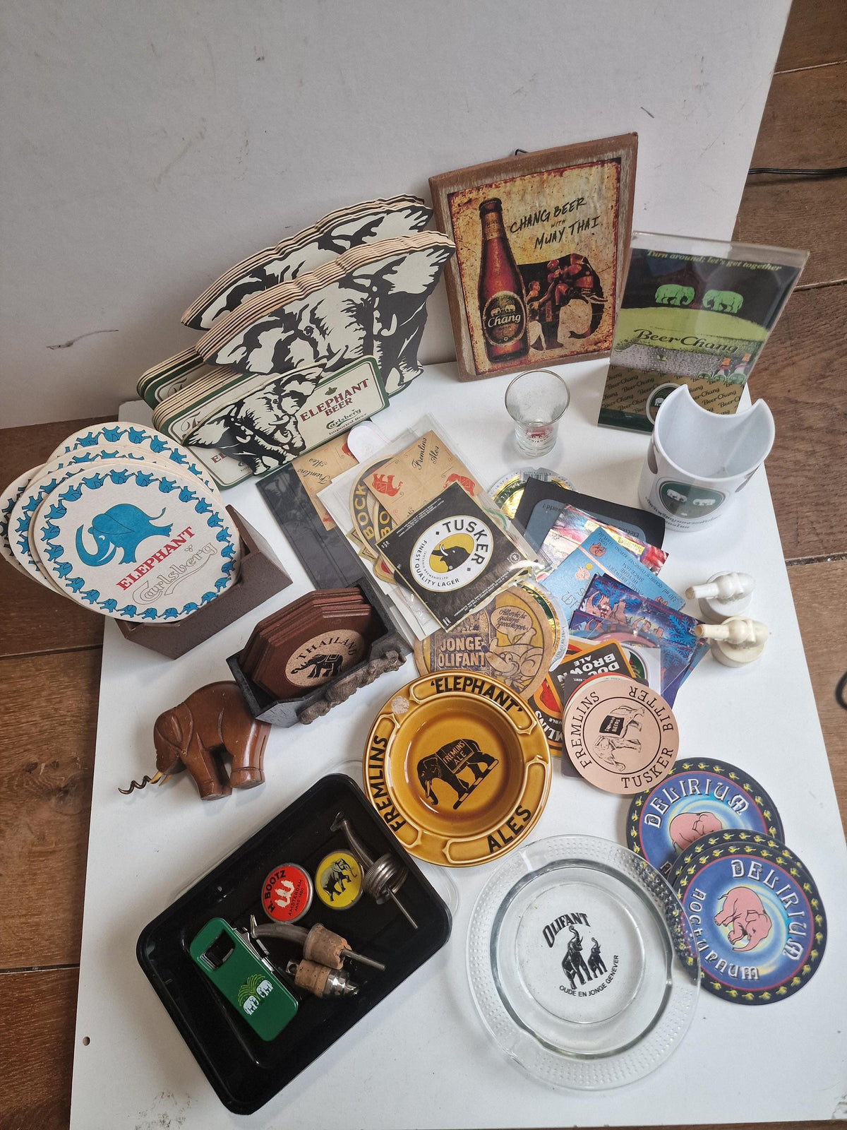 Xl collection beer verzameling thai  ashtrays eu vintage retro elephant carlsberg haviland fremlins