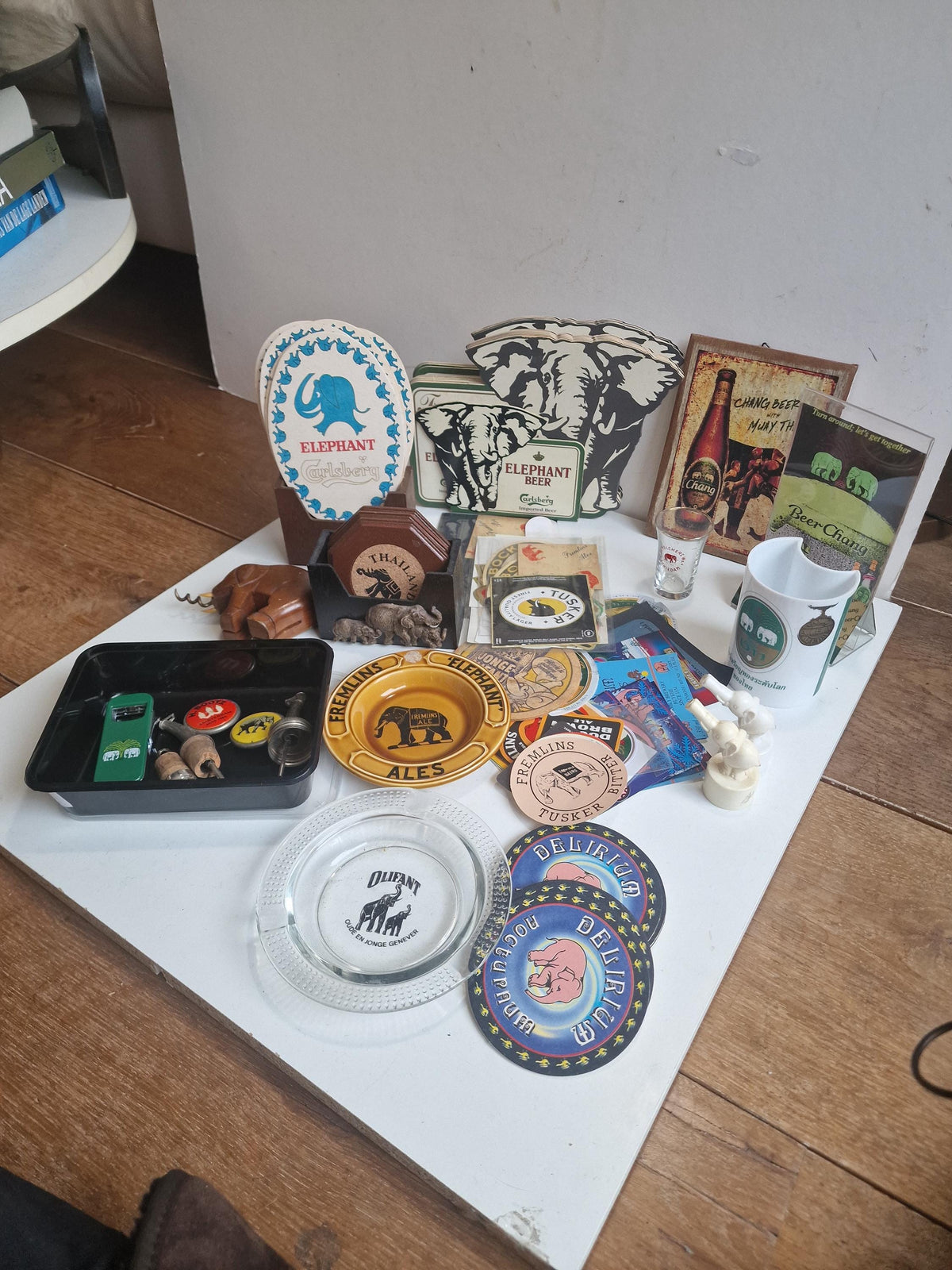 Xl collection beer verzameling thai  ashtrays eu vintage retro elephant carlsberg haviland fremlins