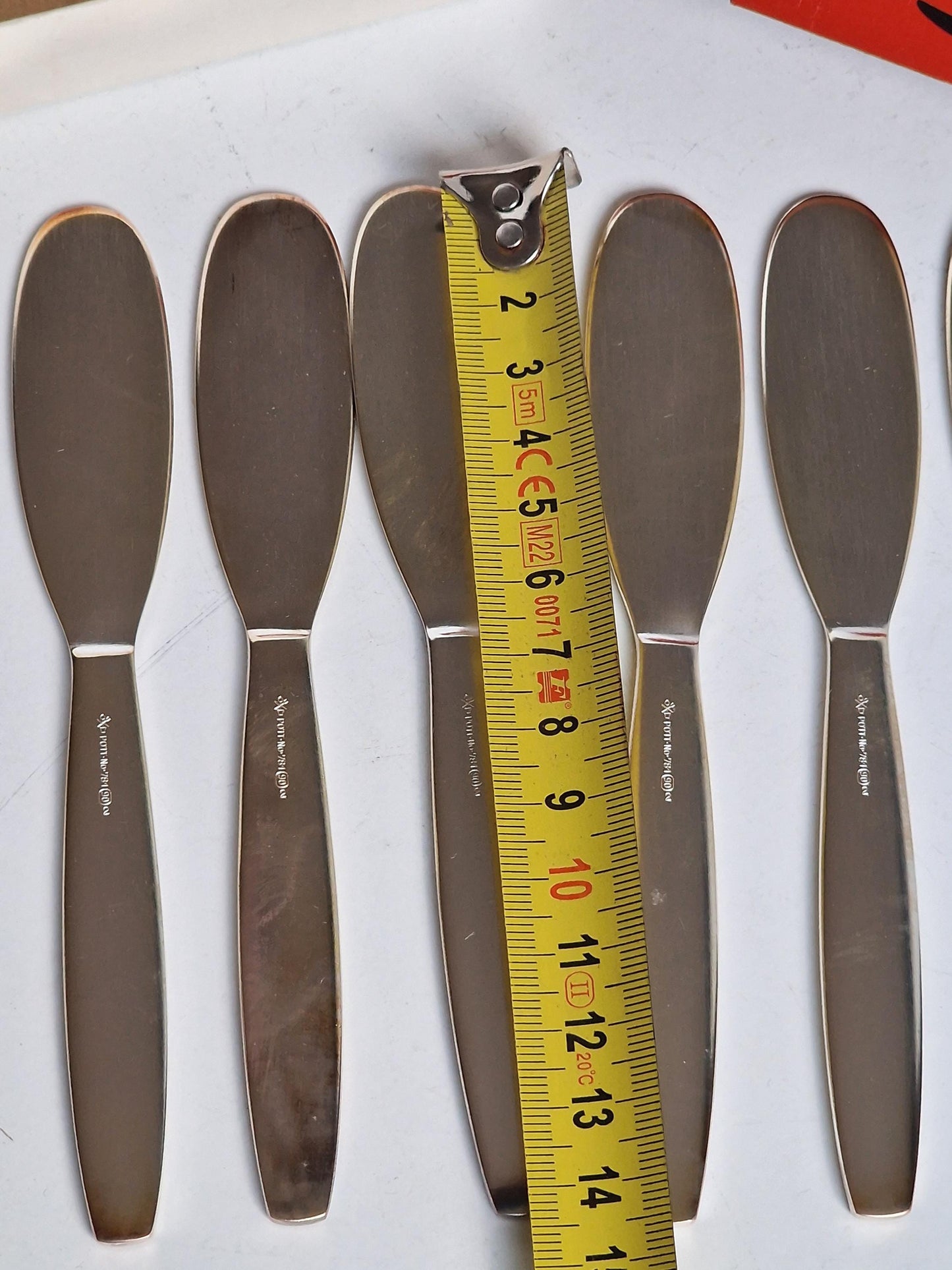 Carl Hugo Pott Solingen Silver Butter Knives, Germany, Set of 6
