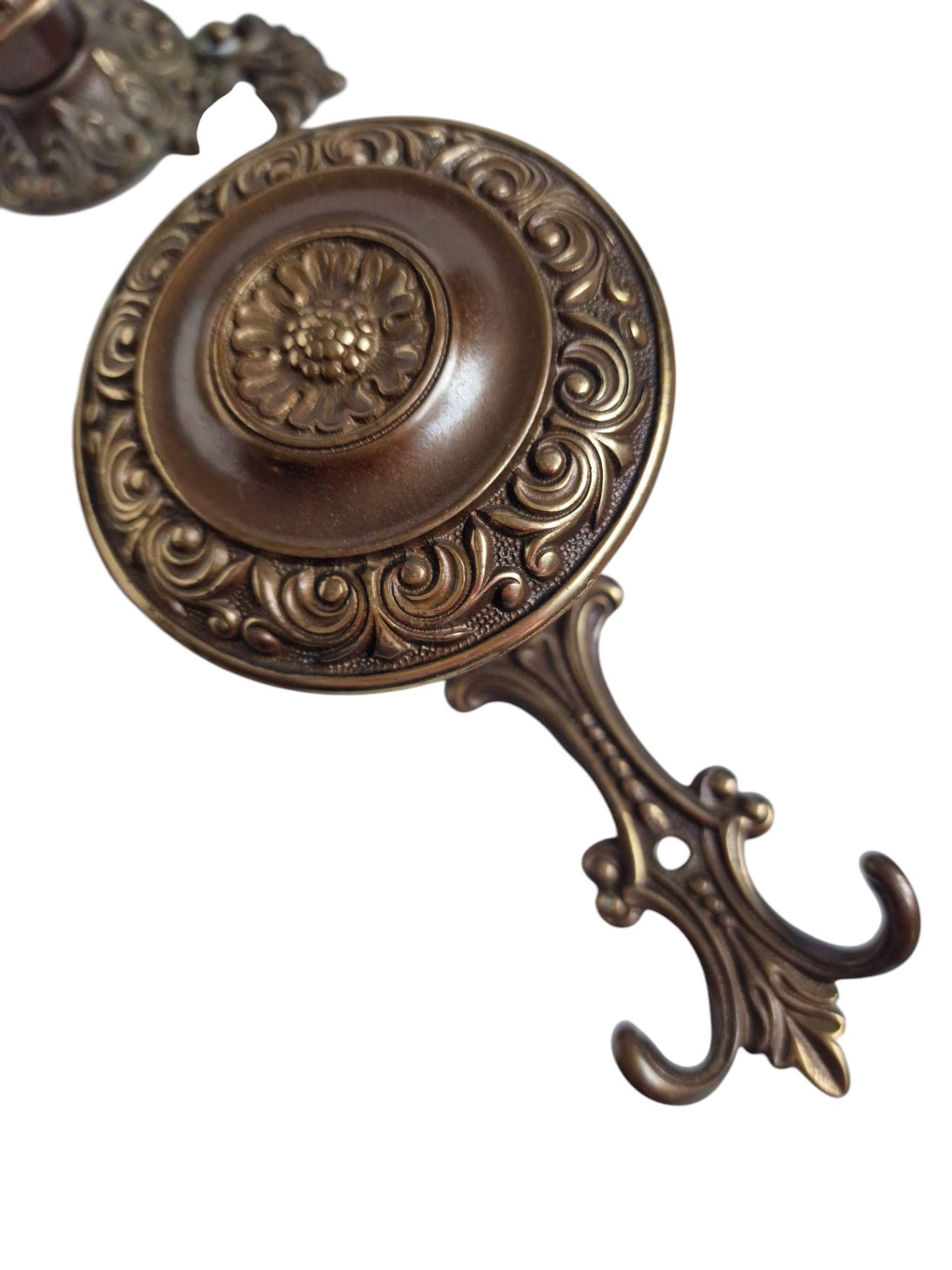 5 old italian brass coathooks garderobe klassieke kapstokhaken vintage italiaanse round double