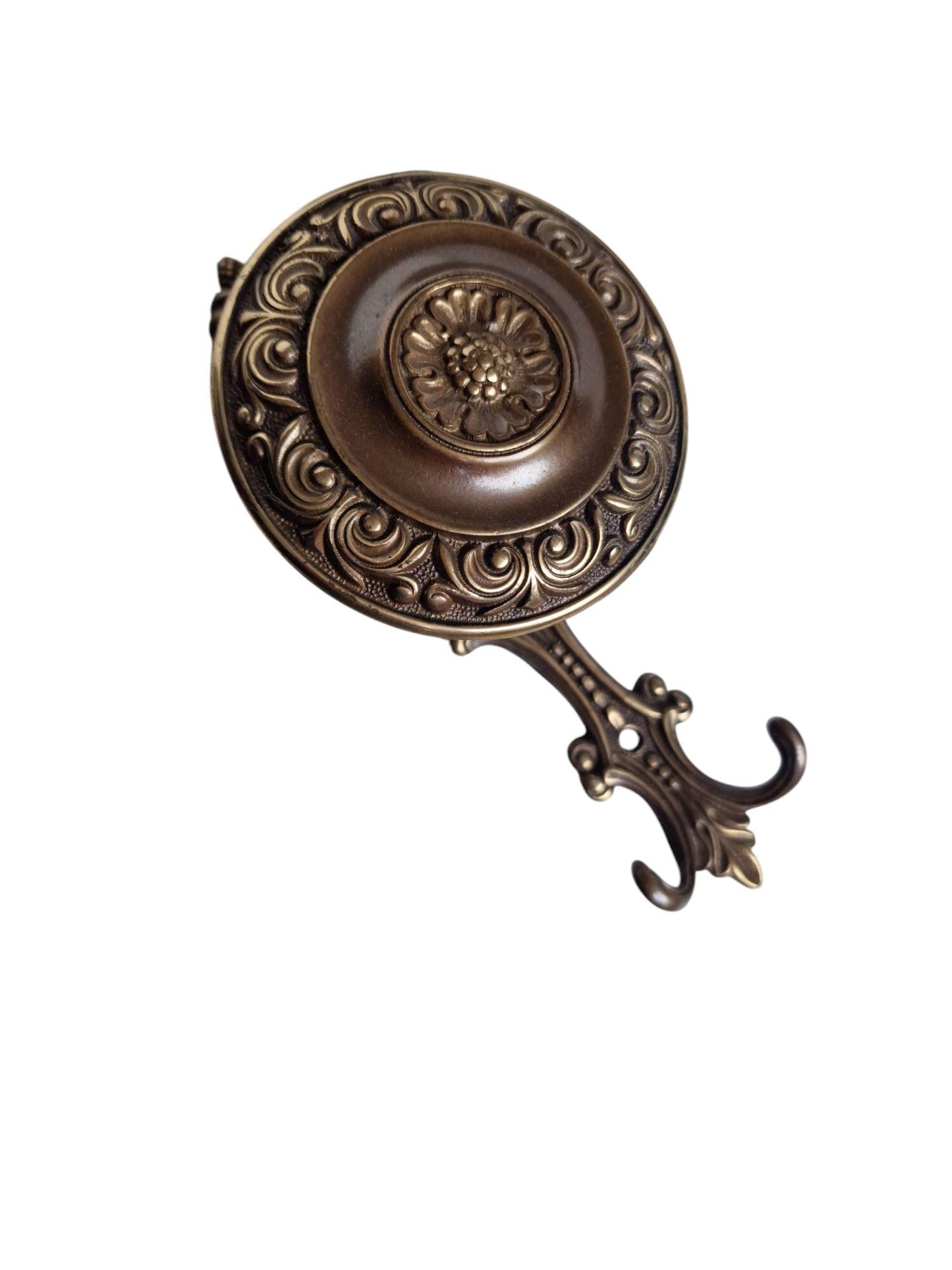 5 old italian brass coathooks garderobe klassieke kapstokhaken vintage italiaanse round double