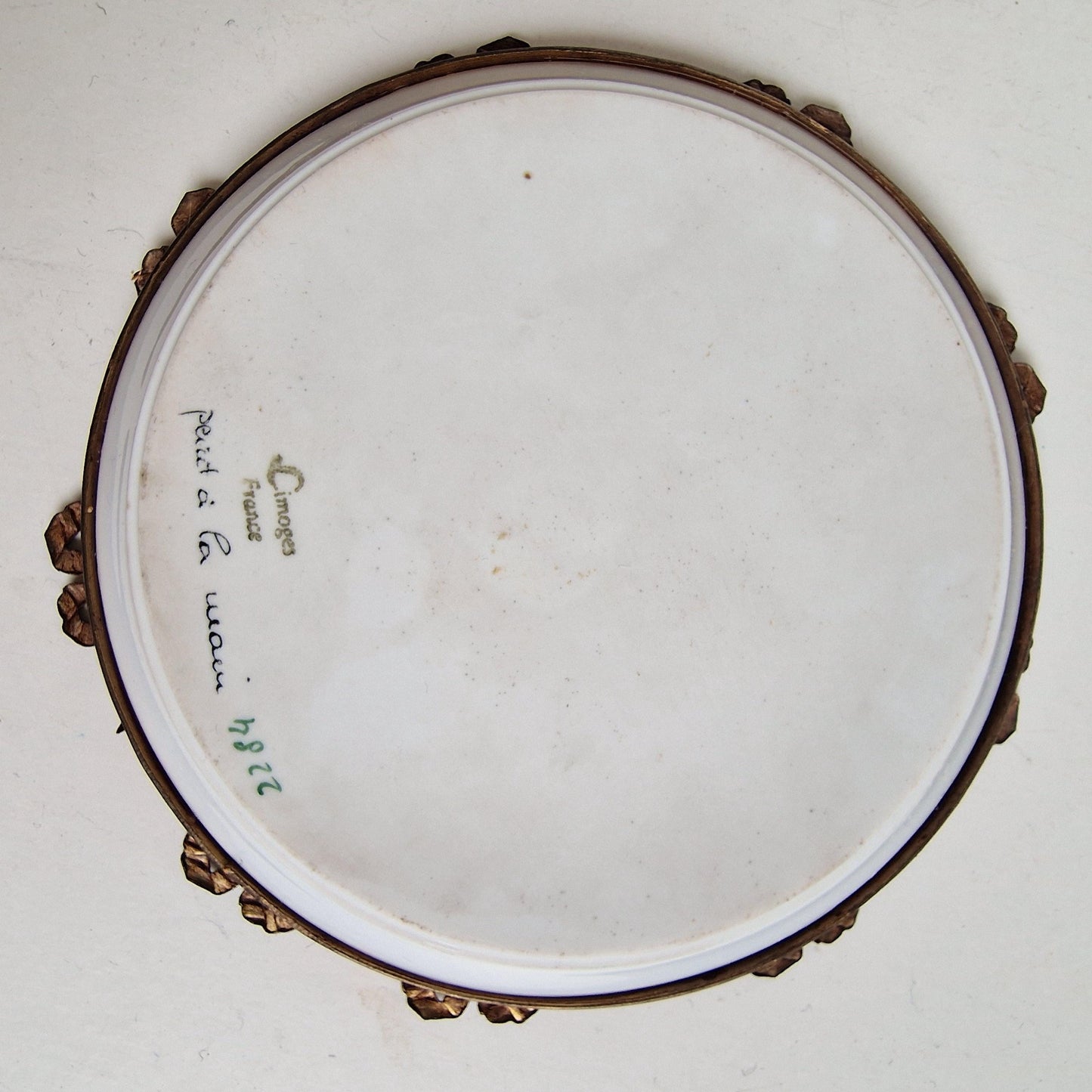 Limoges France Collector Plate, Hand-Painted Porcelain, Floral