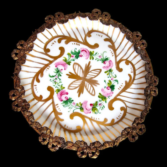 Limoges France Collector Plate, Hand-Painted Porcelain, Floral