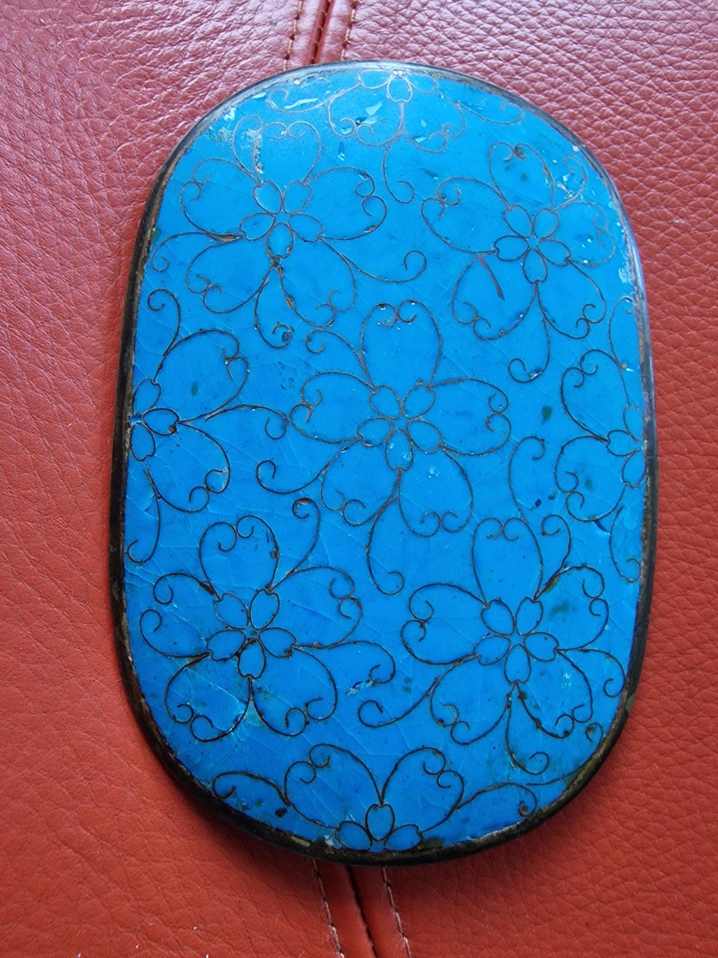 Antique Chinese Cloisonne Plate, Bird and Floral Design, Republic Period