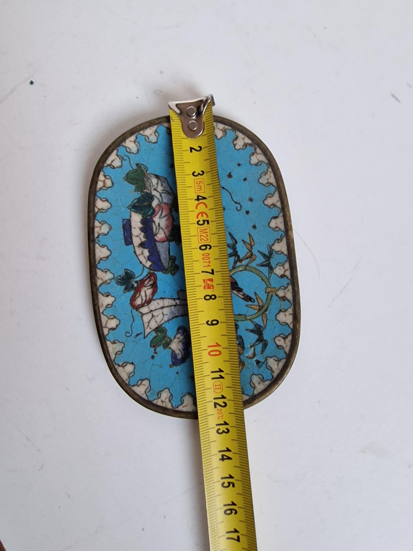 Antique Chinese Cloisonne Plate, Bird and Floral Design, Republic Period