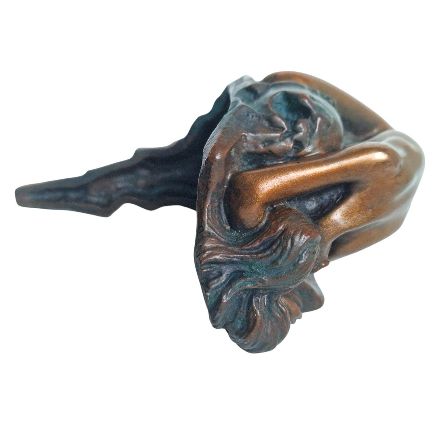 Rodin Bronze Woman Figure sculpture on Perfume Bottle, Les Beaux Arts, Rare Collector