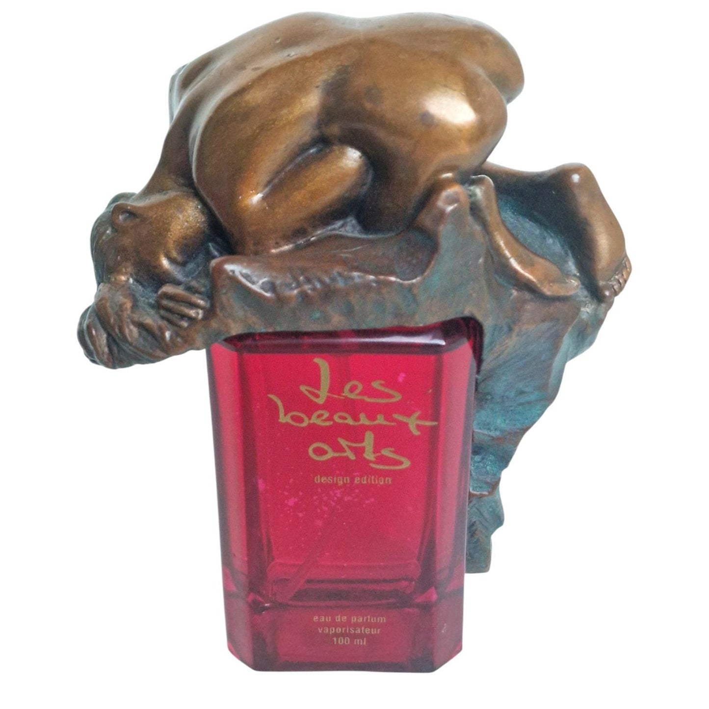 Rodin Bronze Woman Figure sculpture on Perfume Bottle, Les Beaux Arts, Rare Collector