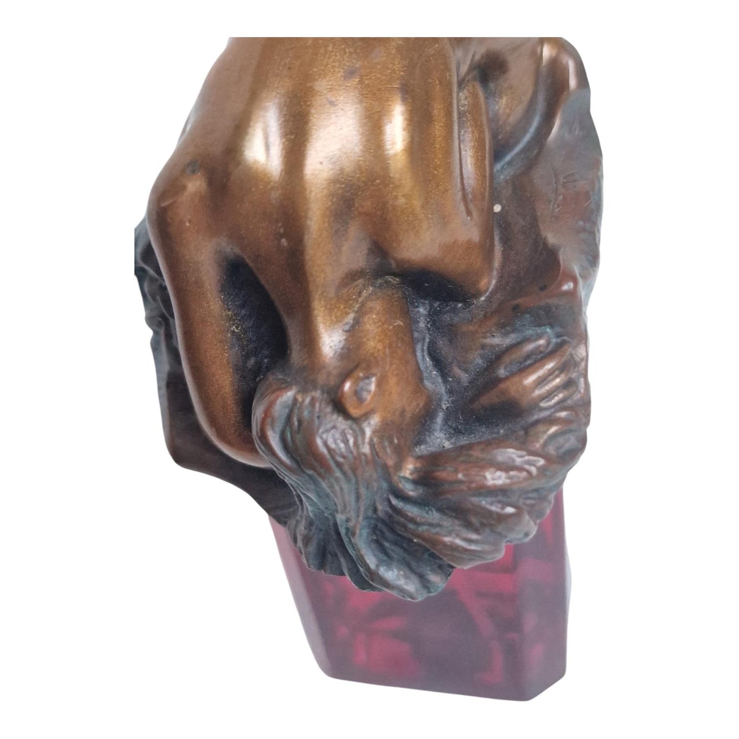 Rodin Bronze Woman Figure sculpture on Perfume Bottle, Les Beaux Arts, Rare Collector