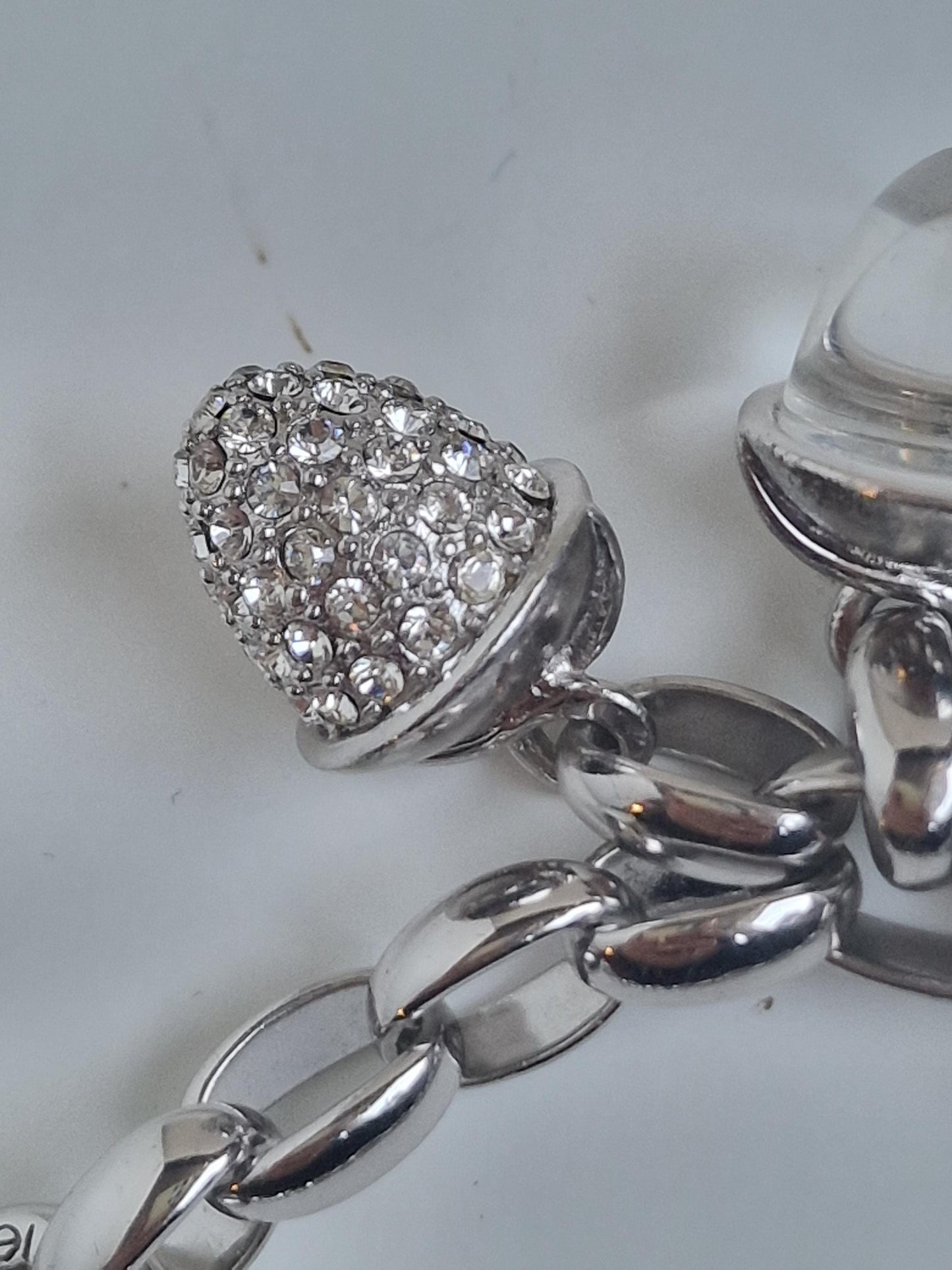 La Prairie Silverrain Charm Bracelet, Acorn Crystal Charms, Retired Edition