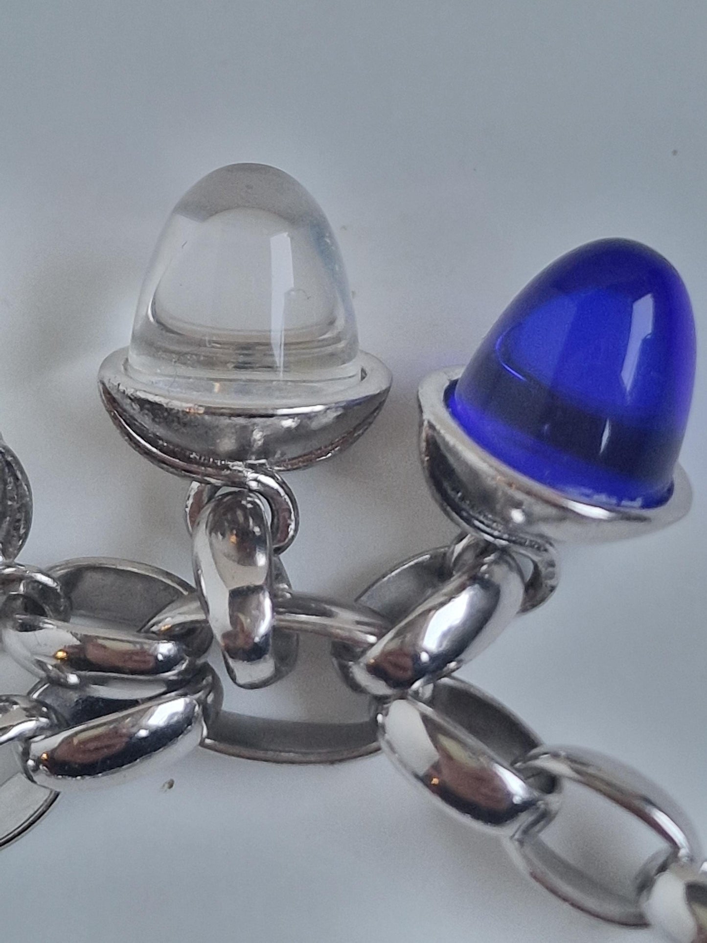 La Prairie Silverrain Charm Bracelet, Acorn Crystal Charms, Retired Edition