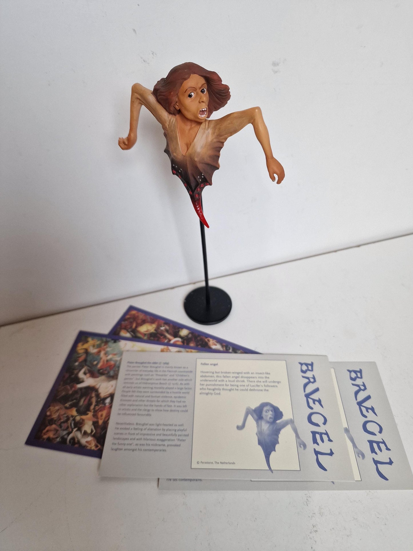 surrealistic sculpture - Pieter Bruegel - Fallen Angel , mouseion museum sculpture, box coa lim ed retired