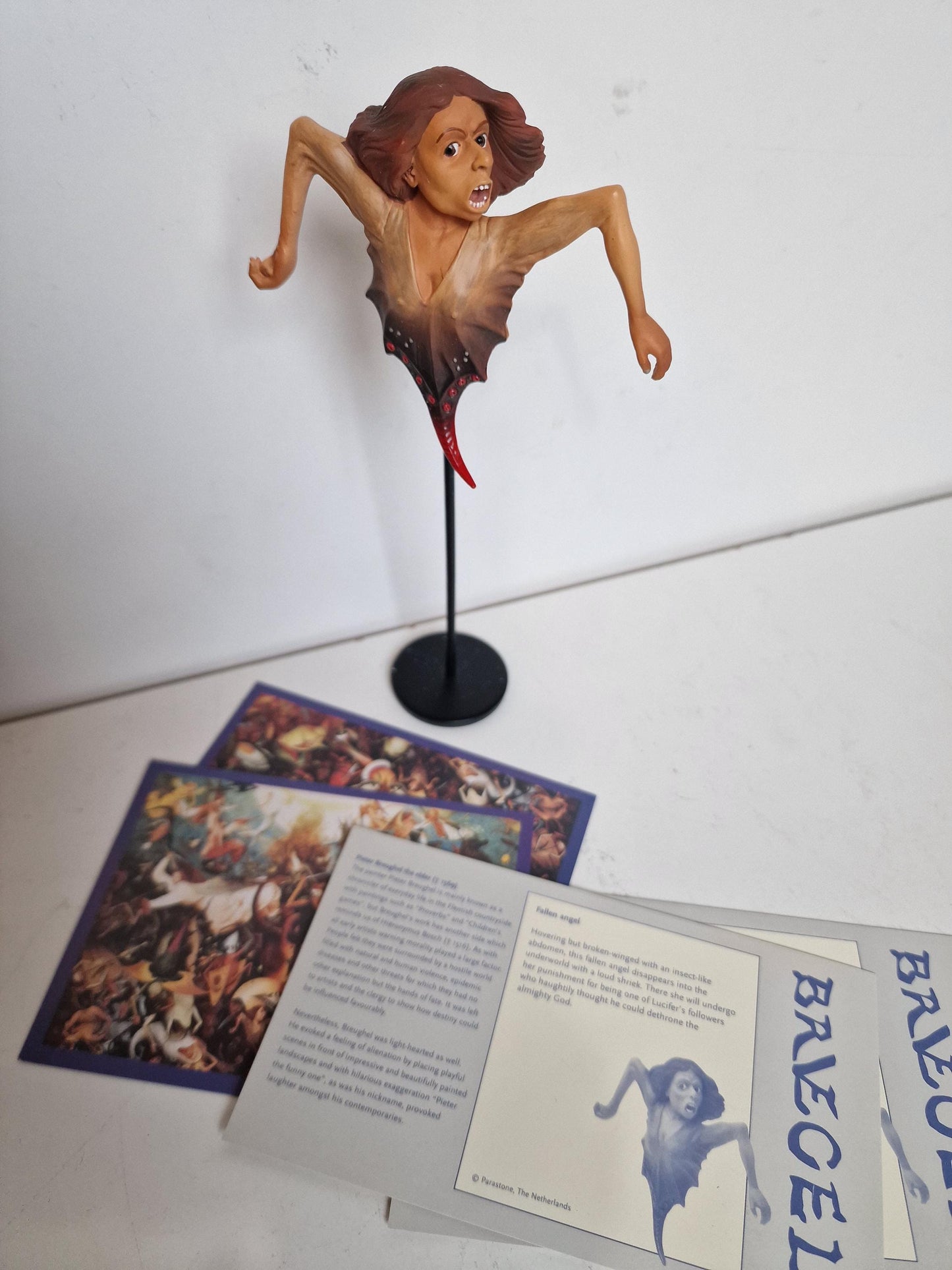 surrealistic sculpture - Pieter Bruegel - Fallen Angel , mouseion museum sculpture, box coa lim ed retired