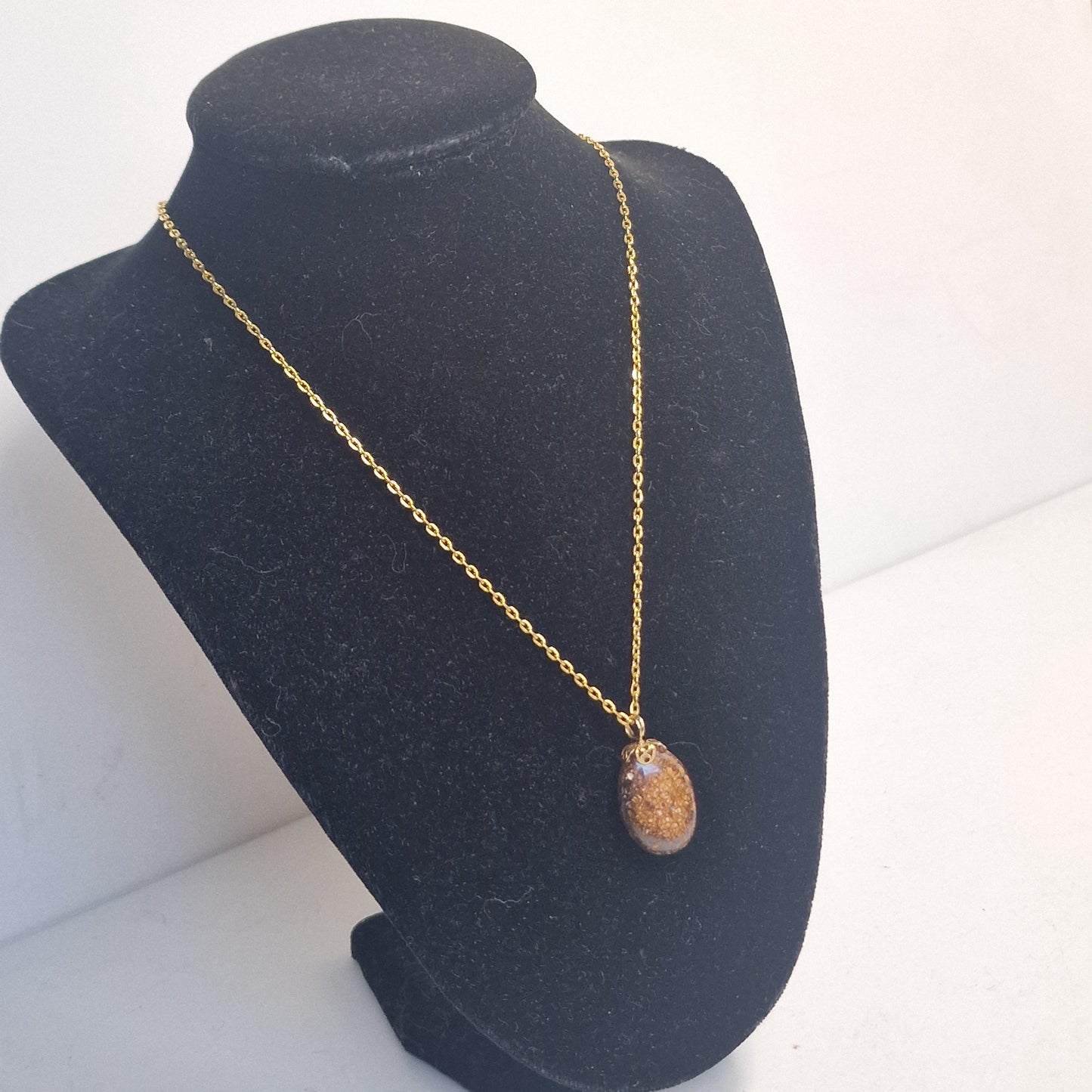 Australian Boulder Opal Pendant on Metal Chain