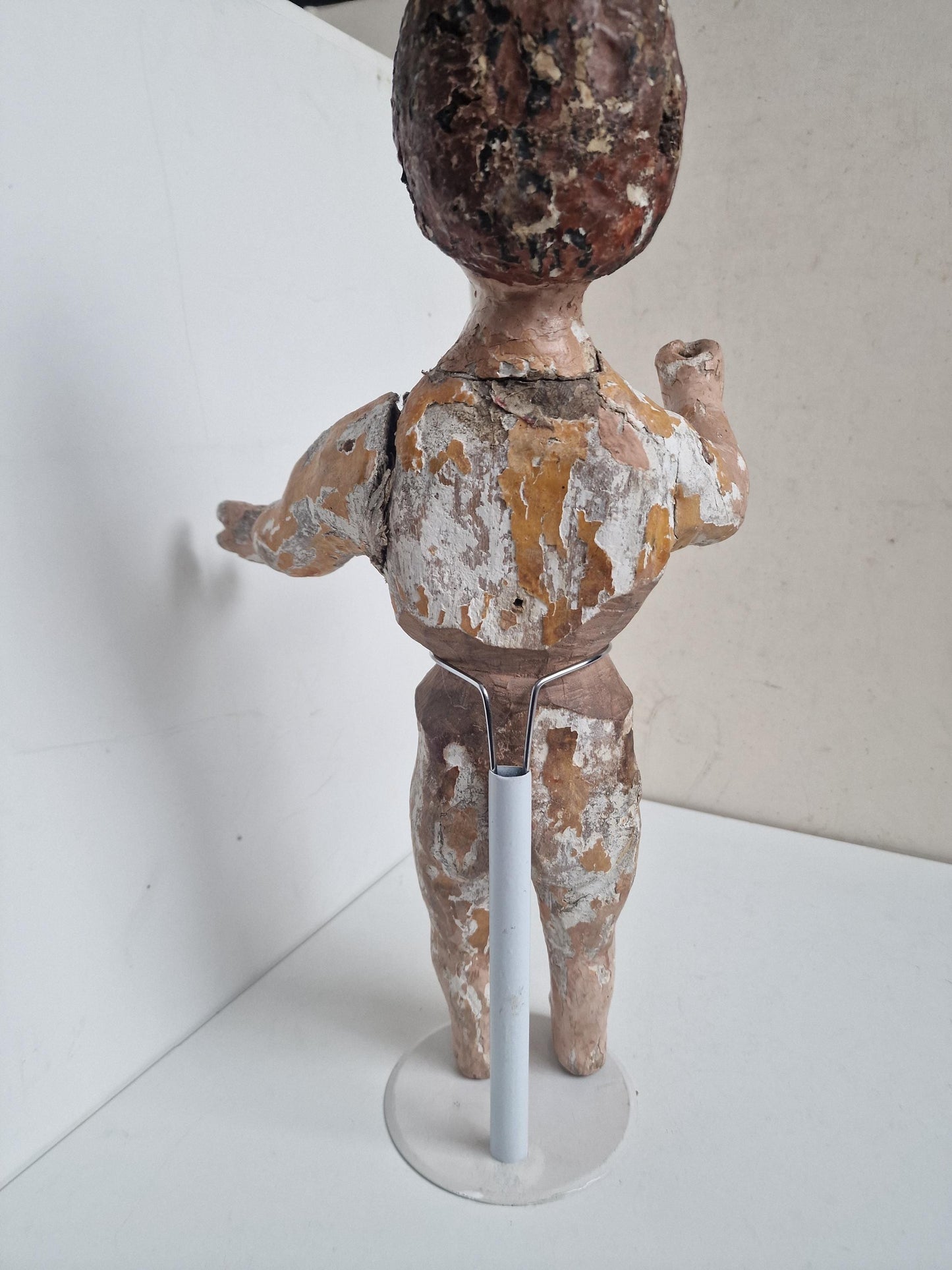 18th Century French Santo Niño Figure – Hand-Carved Polychrome Wood
