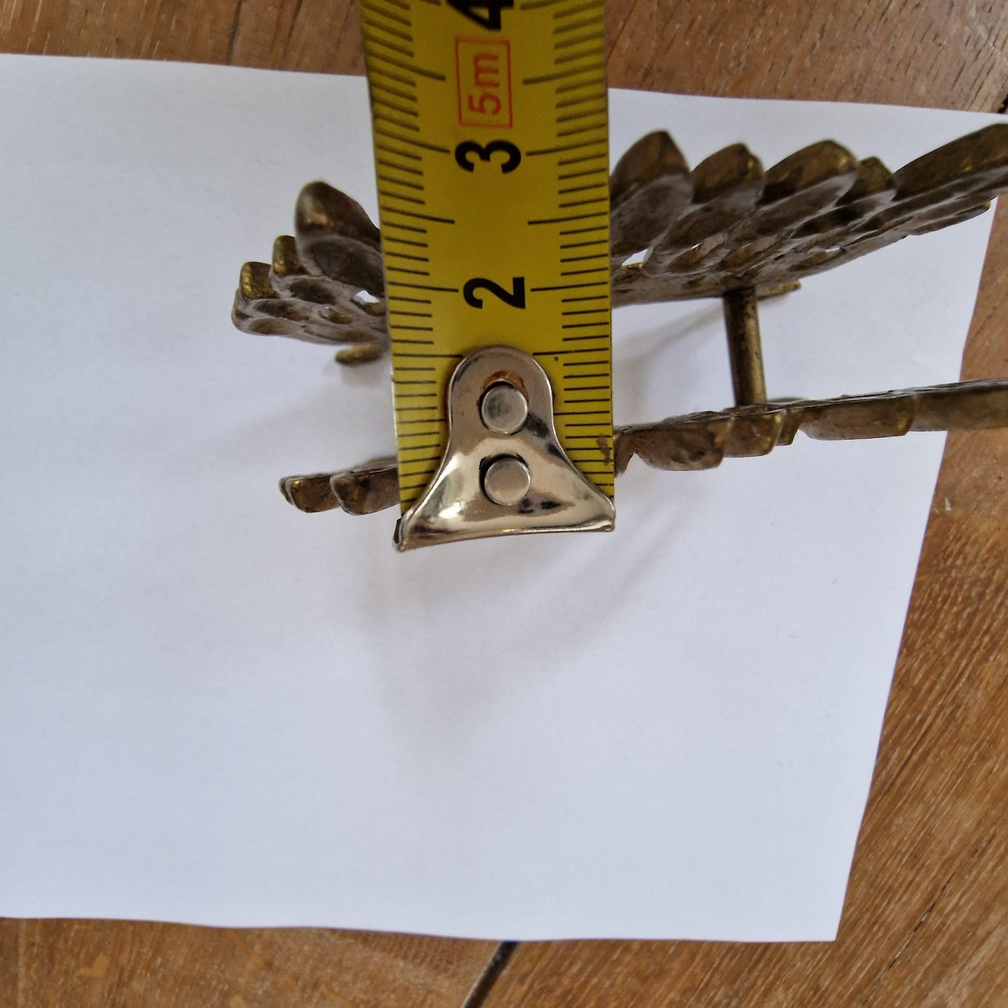 Vintage Brass Shalom Book Or Napkin Holder – Jewish Ornament, Israel