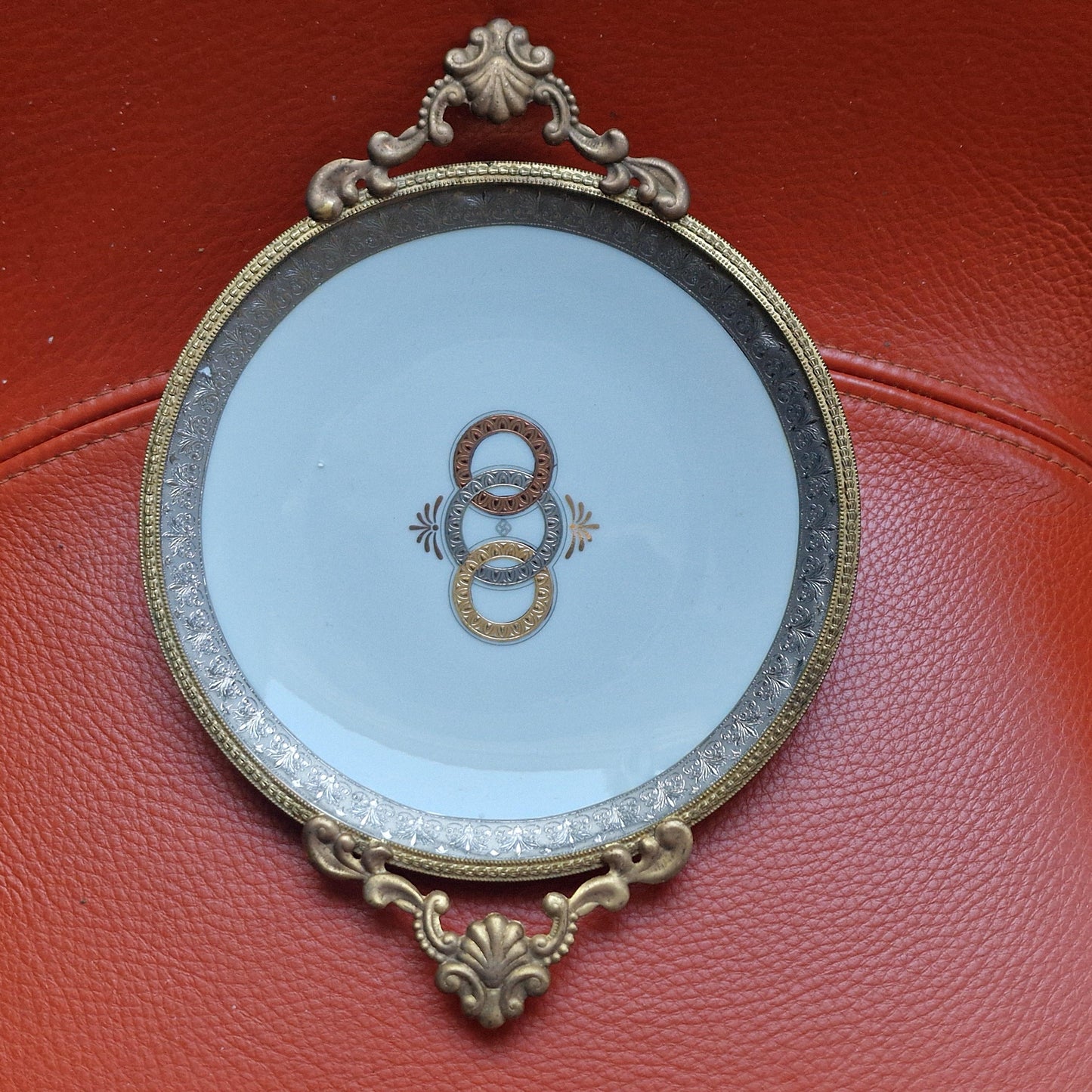 2 x Limoges L'etoile 22k Gold Gilt Handpainted Serving Plate and trinket plate