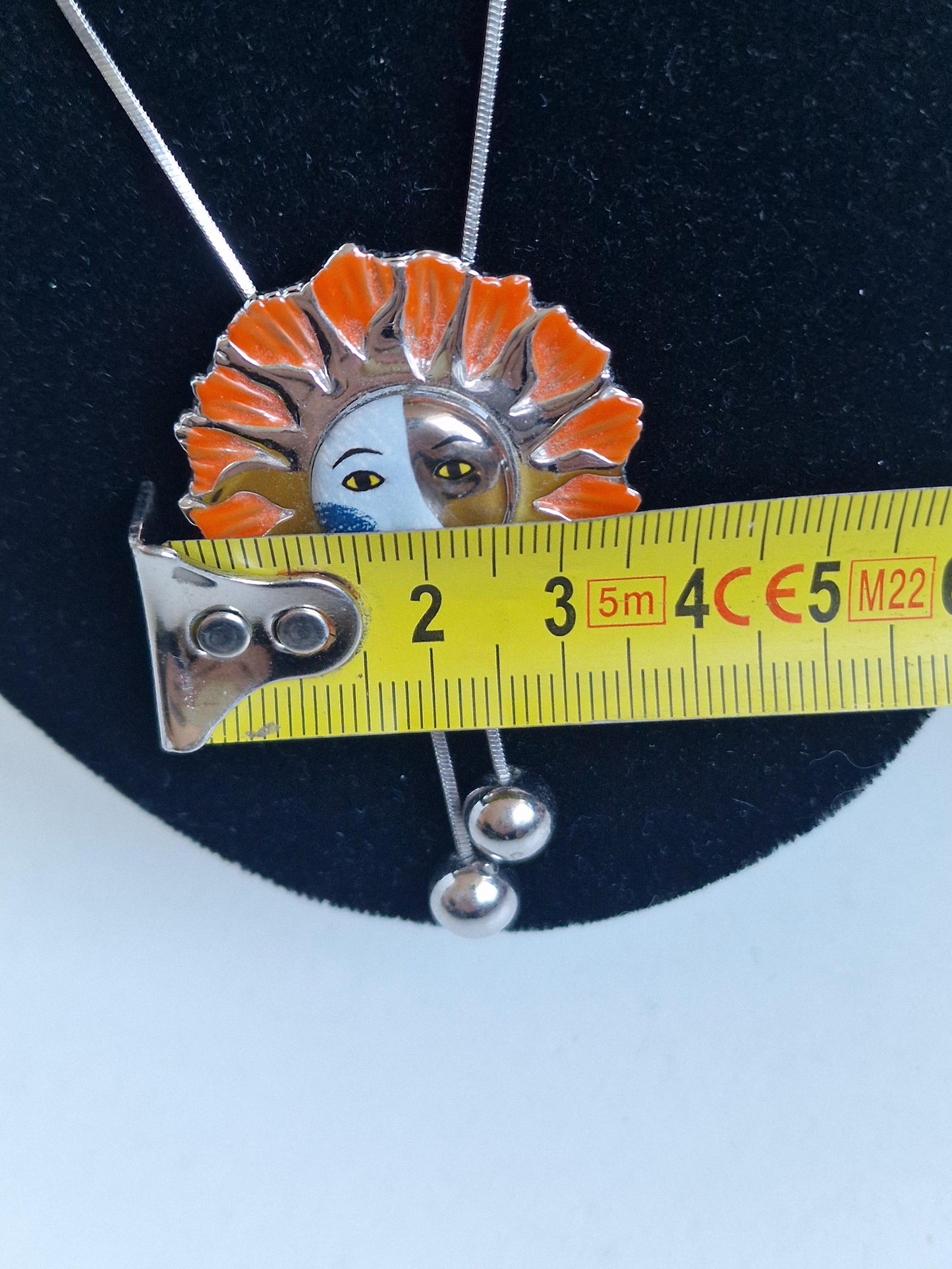 Vintage Goebel Rosina Wachtmeister Sun Face porseleinen hanger ketting