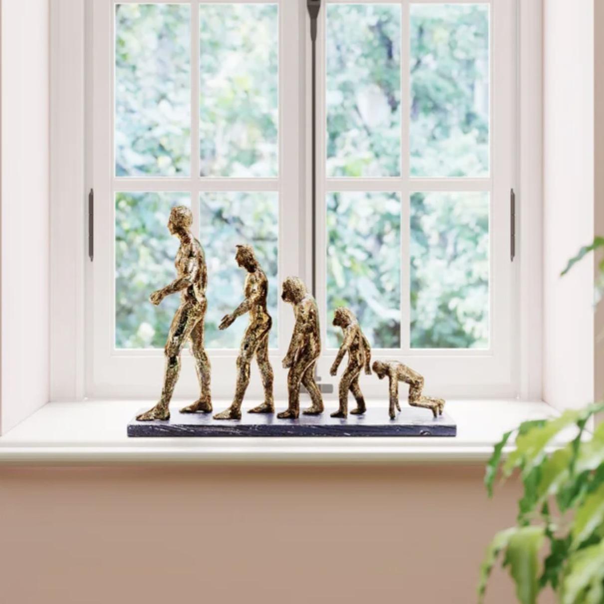 XXL Evolution of Man Statue, Large Figure (55 x 43 cm)