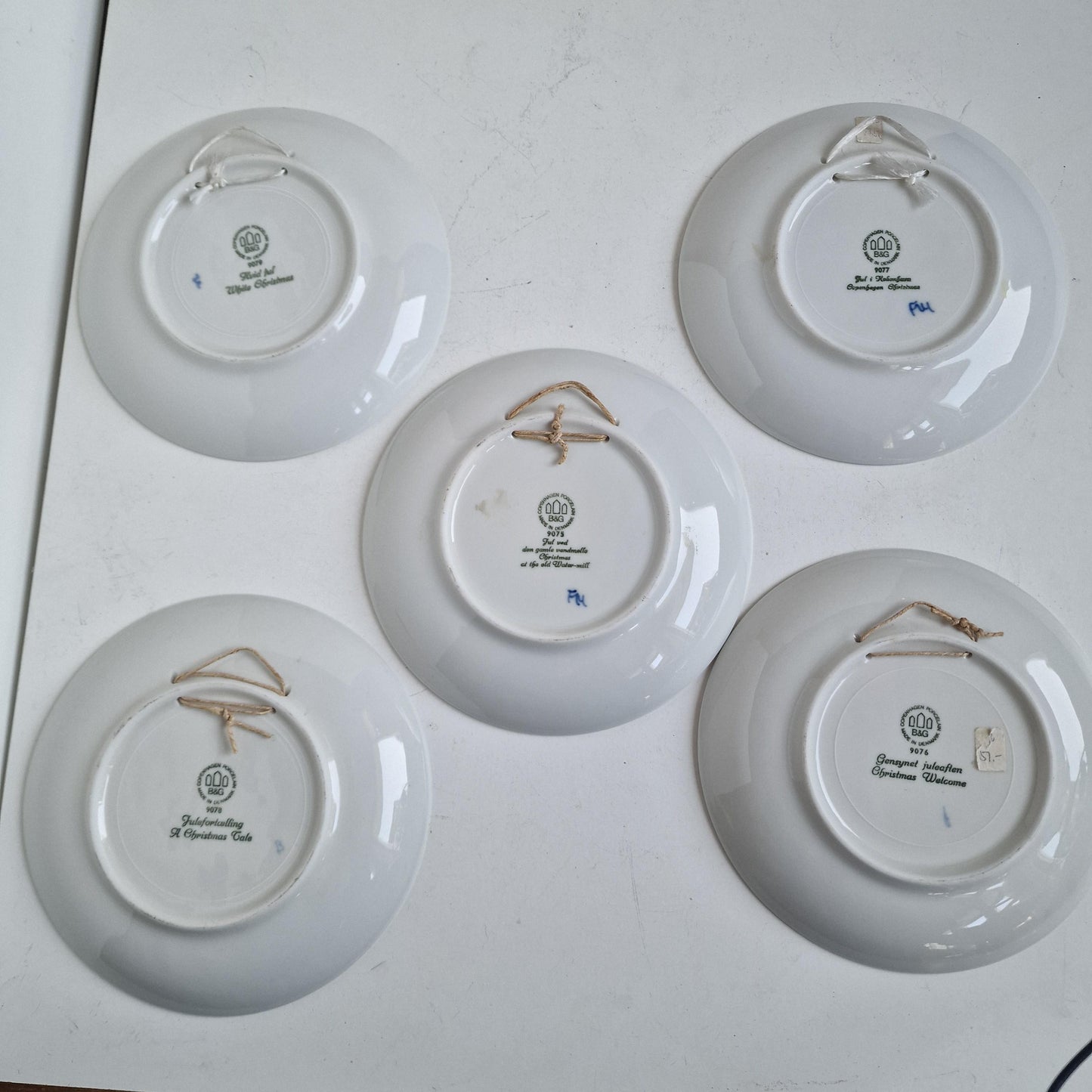 Vintage Bing & Grondahl Christmas Plates, Scandinavian Porcelain, Set of 5