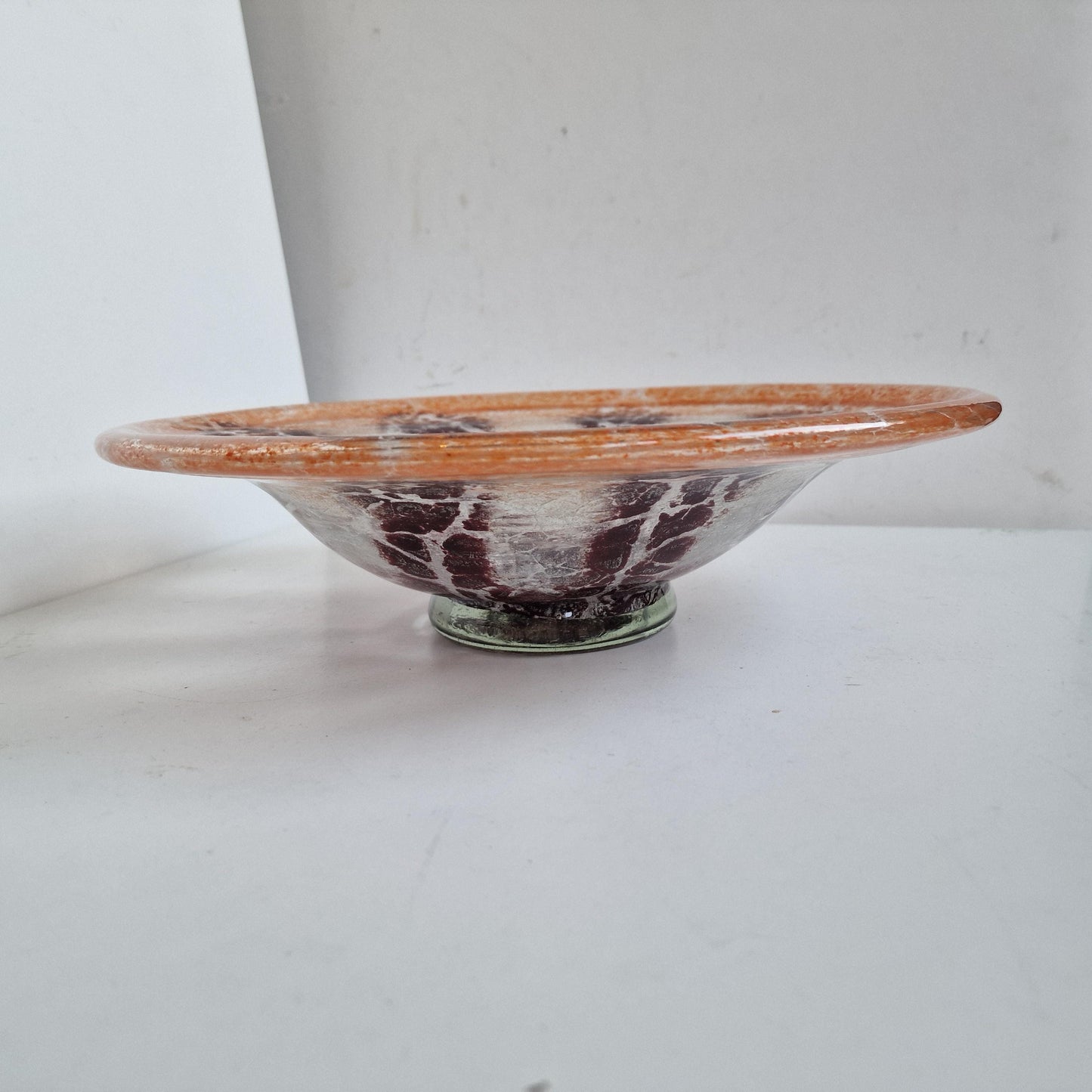Karl Wiedmann WMF Ikora Art Glass Bowl, 1930s German Decor