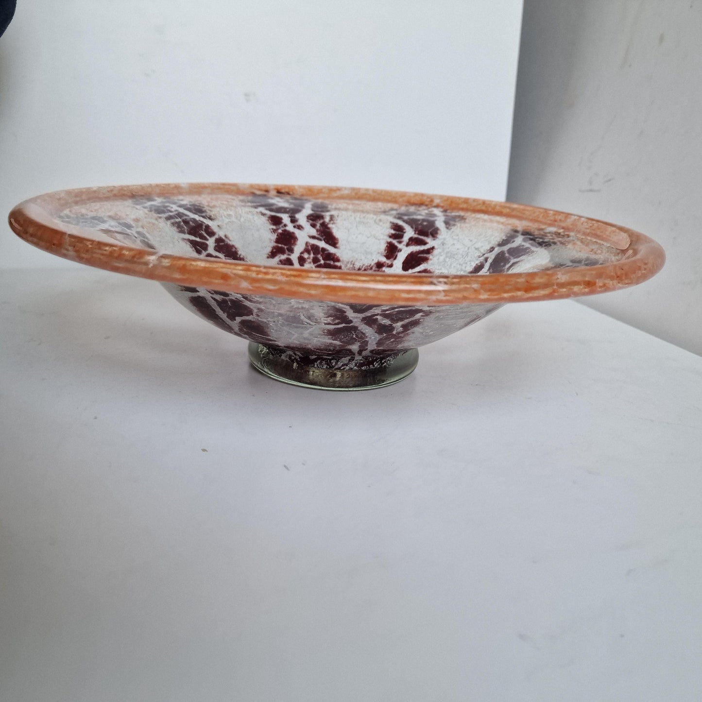 Karl Wiedmann WMF Ikora Art Glass Bowl, 1930s German Decor