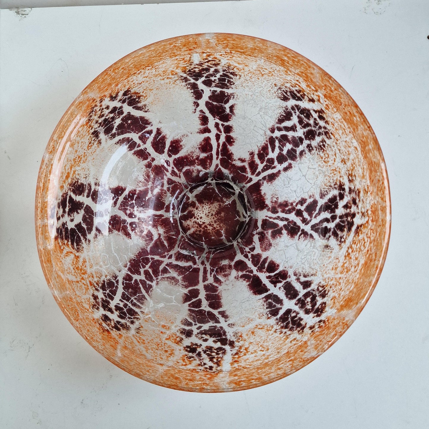 Karl Wiedmann WMF Ikora Art Glass Bowl, 1930s German Decor
