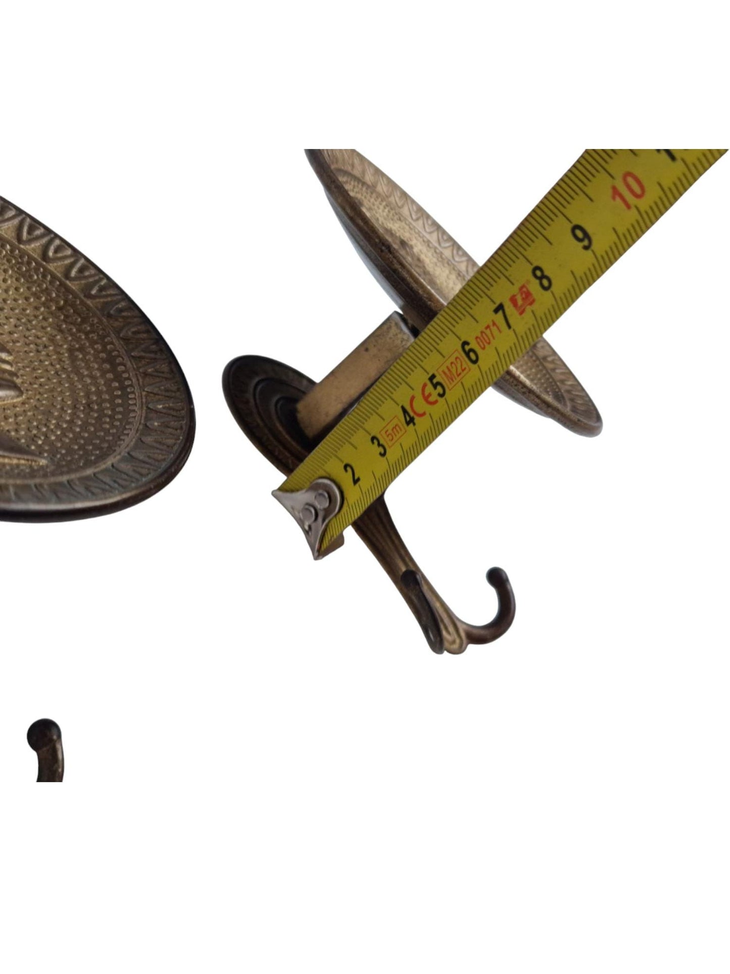 3 old italian brass coathooks garderobe klassieke kapstokhaken vintage italiaanse round double