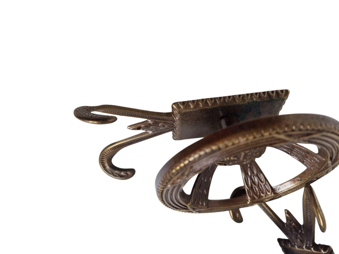 2 old italian brass midcentury medusa coathooks garderobe klassieke kapstokhaken vintage italiaanse round double