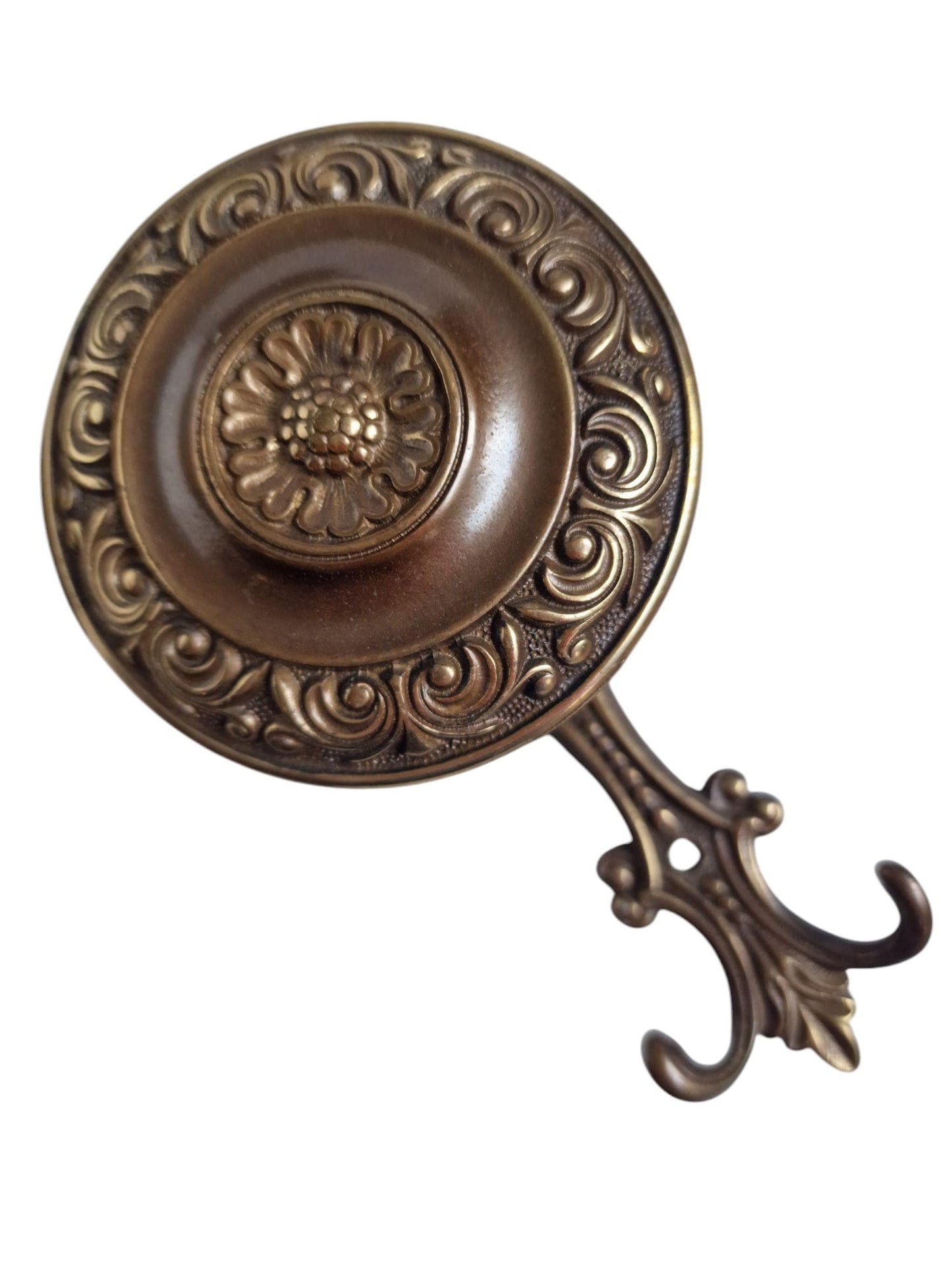 5 old italian brass coathooks garderobe klassieke kapstokhaken vintage italiaanse round double
