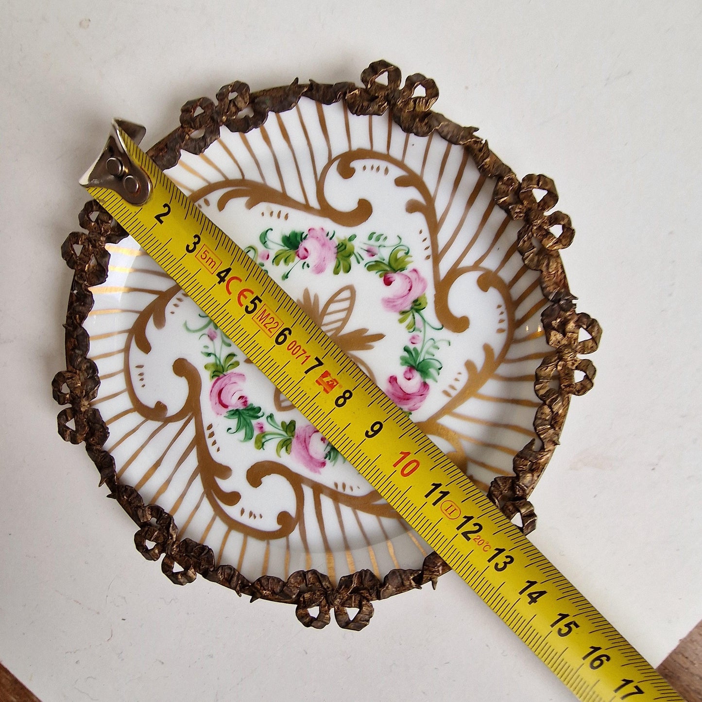 Limoges France Collector Plate, Hand-Painted Porcelain, Floral