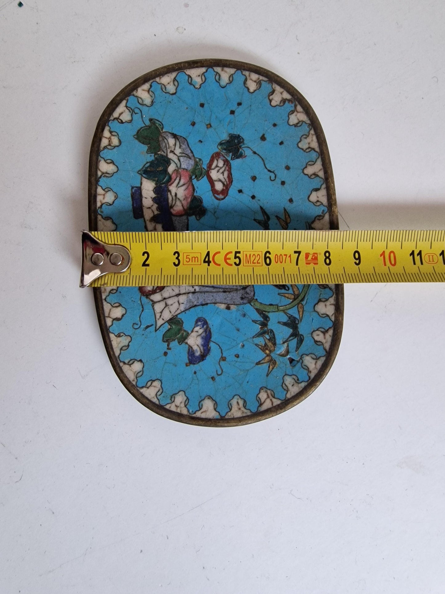 Antique Chinese Cloisonne Plate, Bird and Floral Design, Republic Period