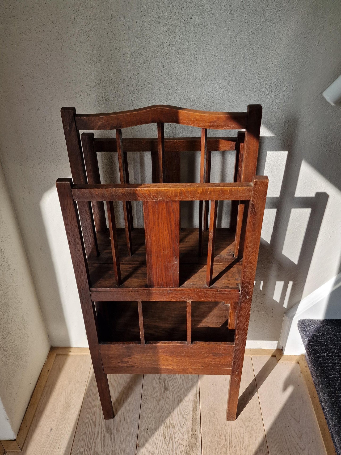 XL art deco dutch Amsterdam school  magazine rack almost 1 meter Amsterdamse school boeken rek tijdschrift houder bijna 1 meter 96 cm