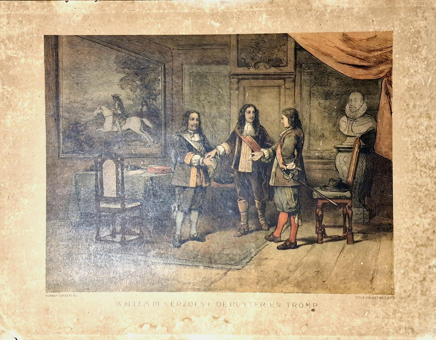 Antique Dutch History Prints, Charles Rochussen, Set of 3