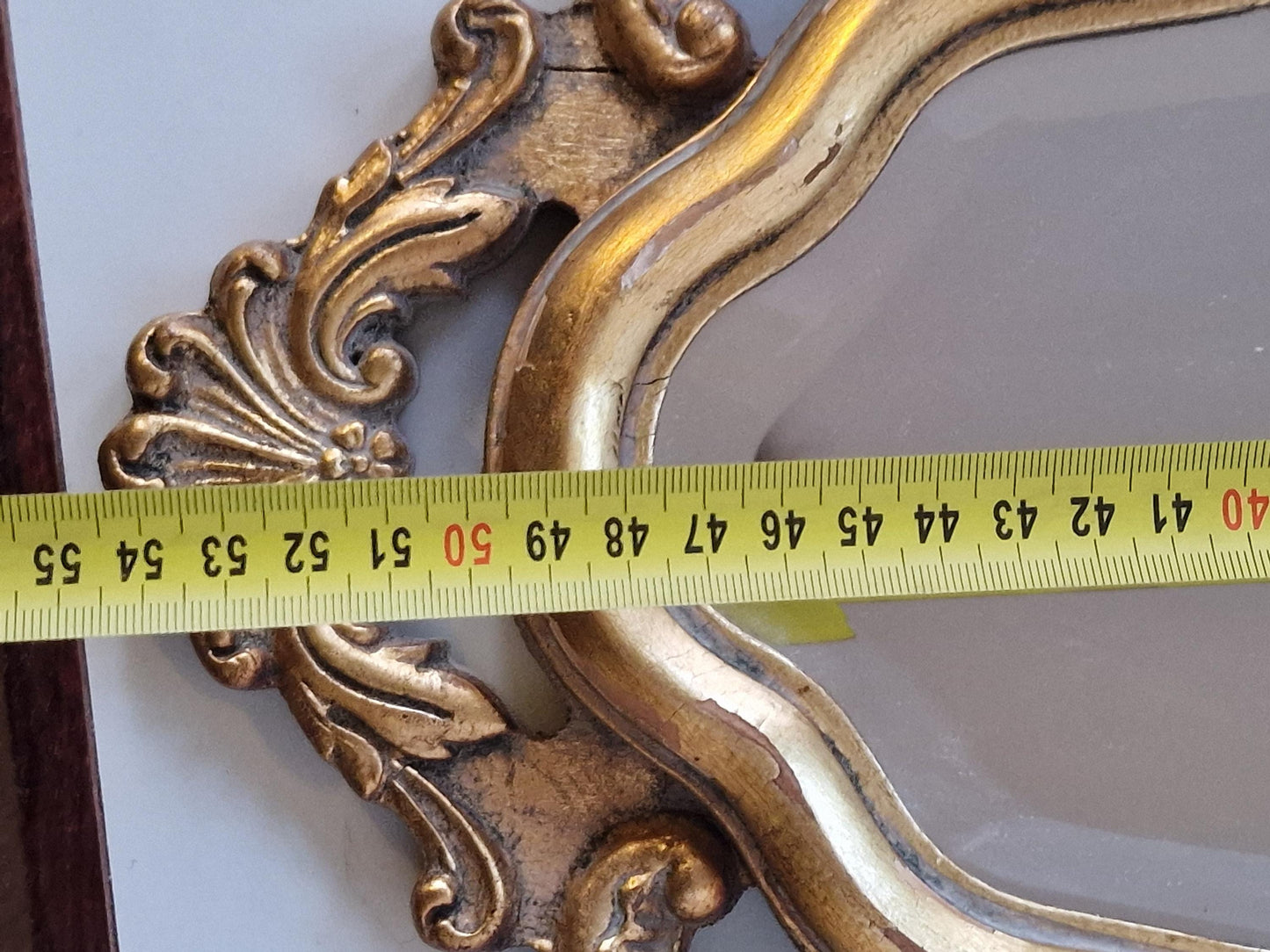 Art Nouveau Gold Gilt Antique Mirror, ca 1900-1920