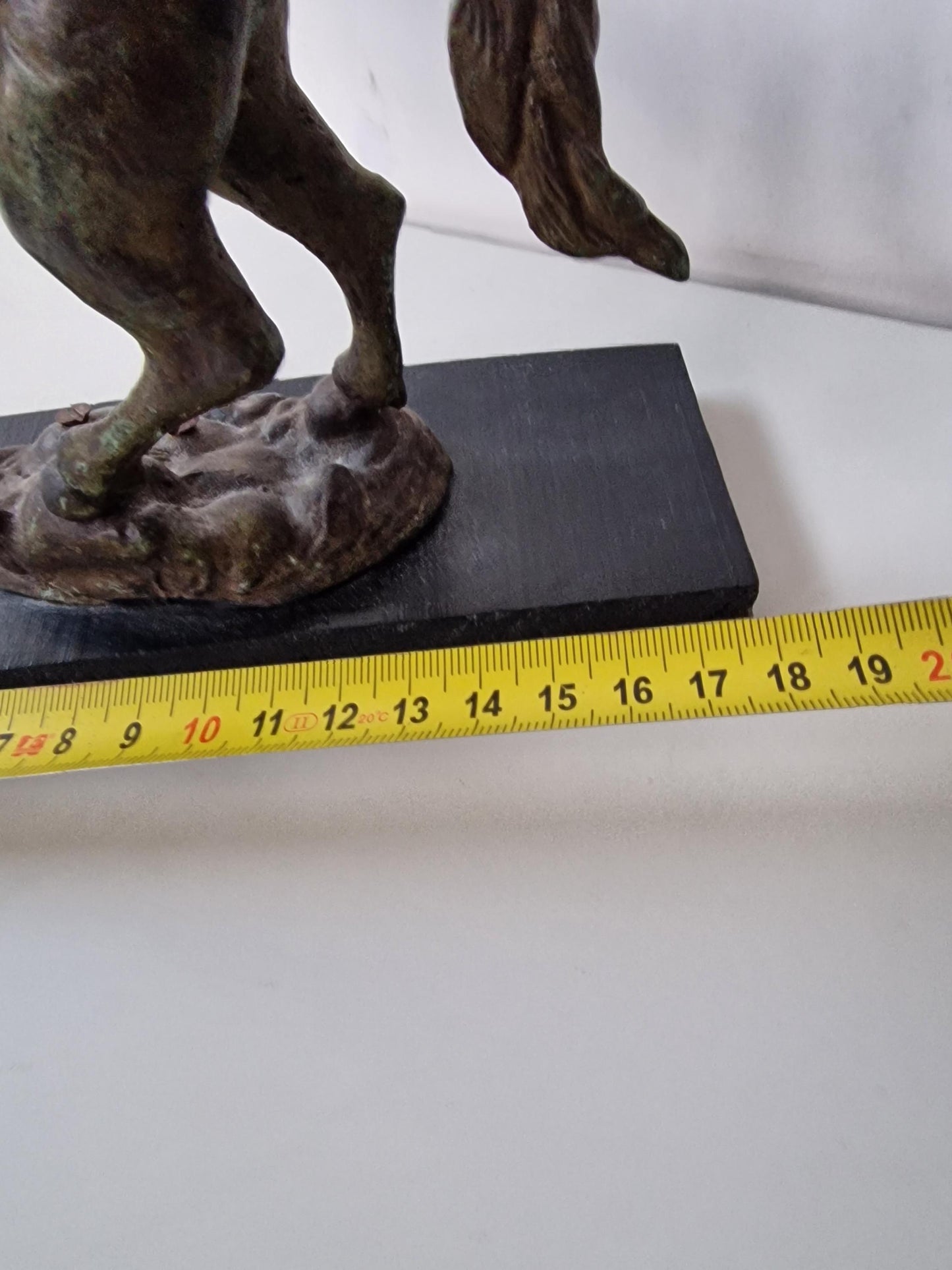 Bronze horse figure ca 7.1 x 2.8 inch, bronzed bronze figurine statue