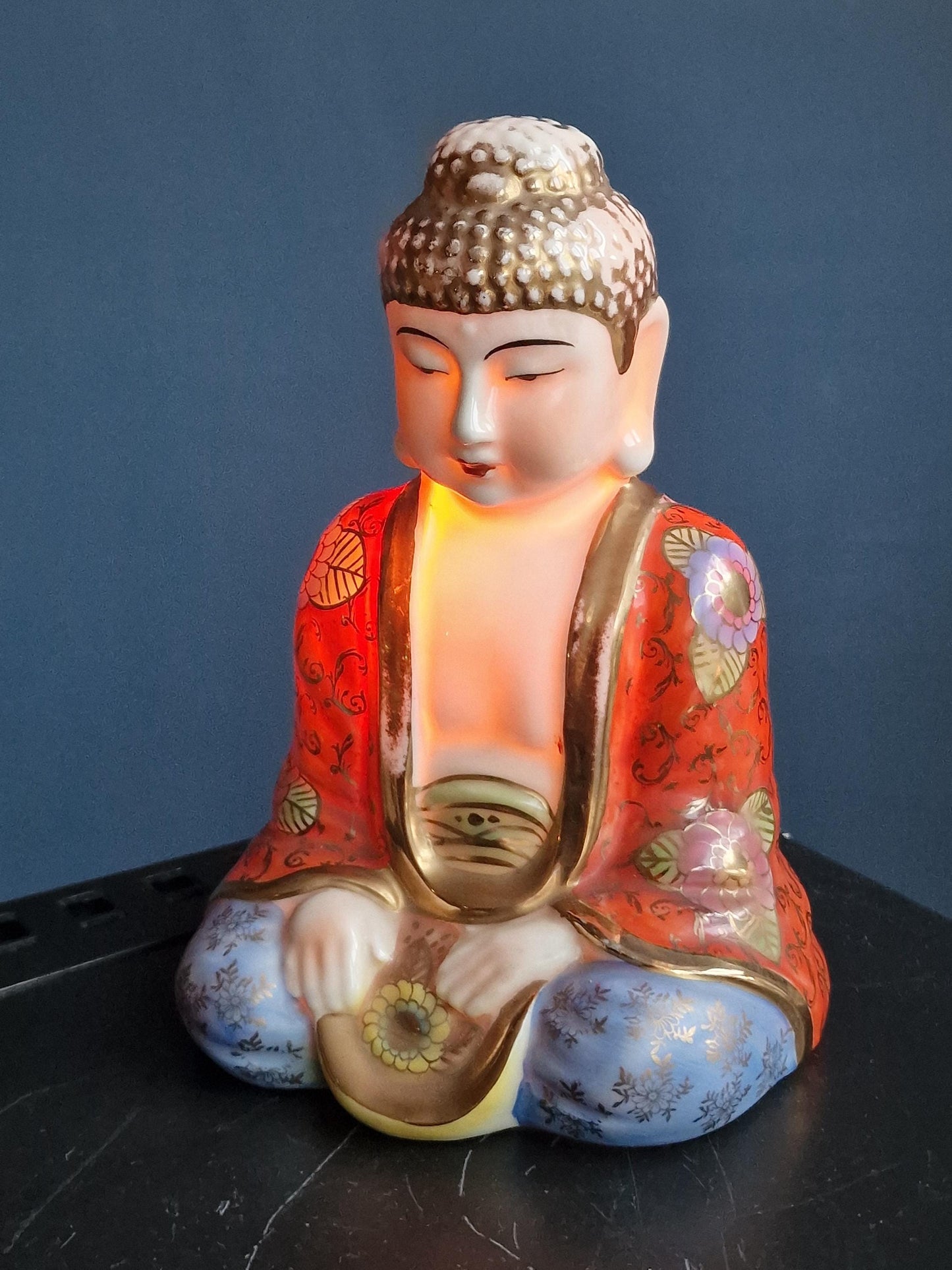 Antique Buddha Incense Lamp, 1930s Perfume Diffuser, Deity Decor