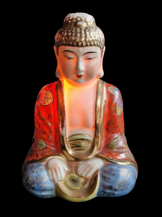 Antique Buddha Incense Lamp, 1930s Perfume Diffuser, Deity Decor