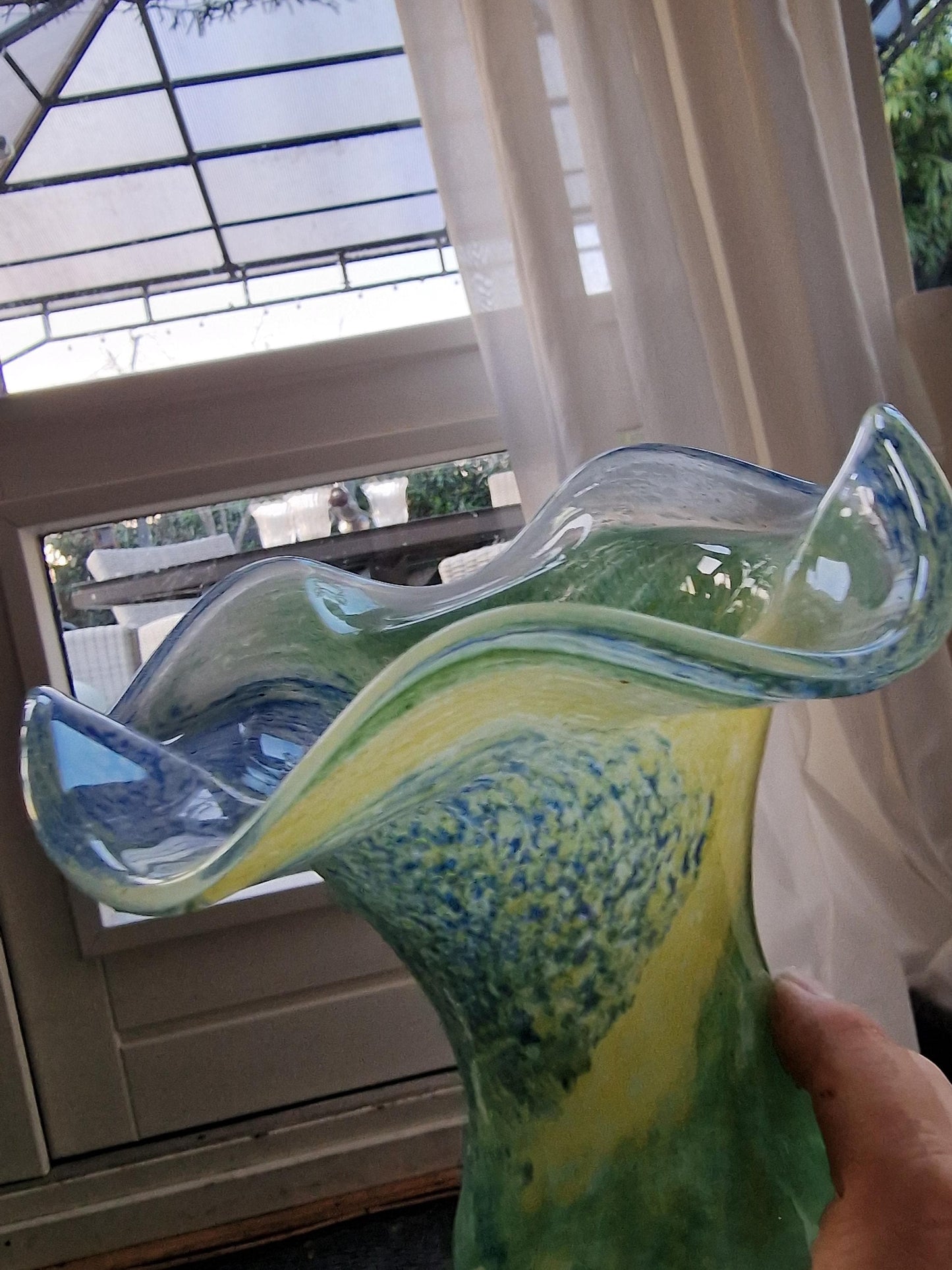 peter kaspar, vaas. german glass art vase