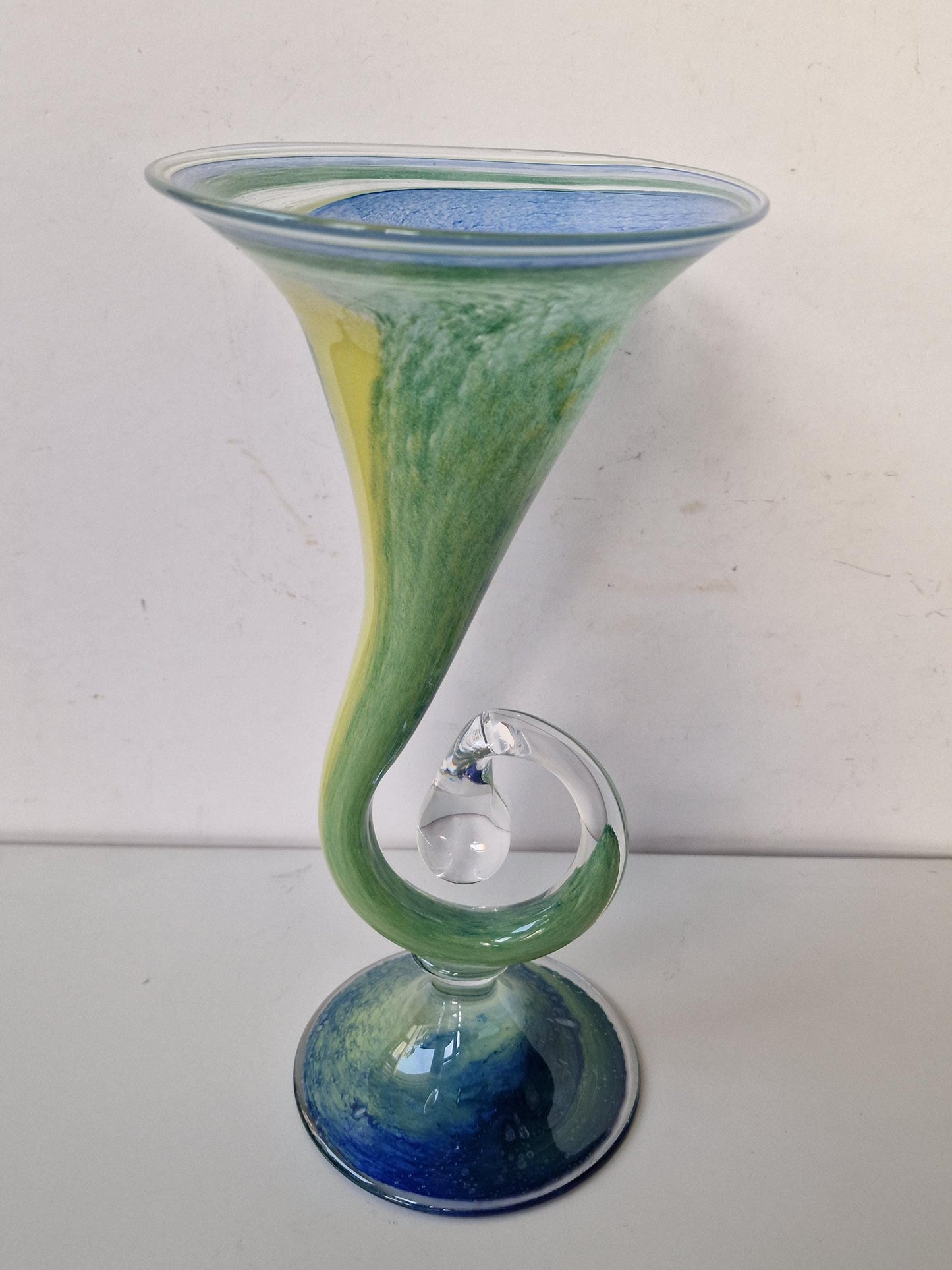 cornu copia. Hoorn des overvloeds,  german glass art vase by peter kaspar vase