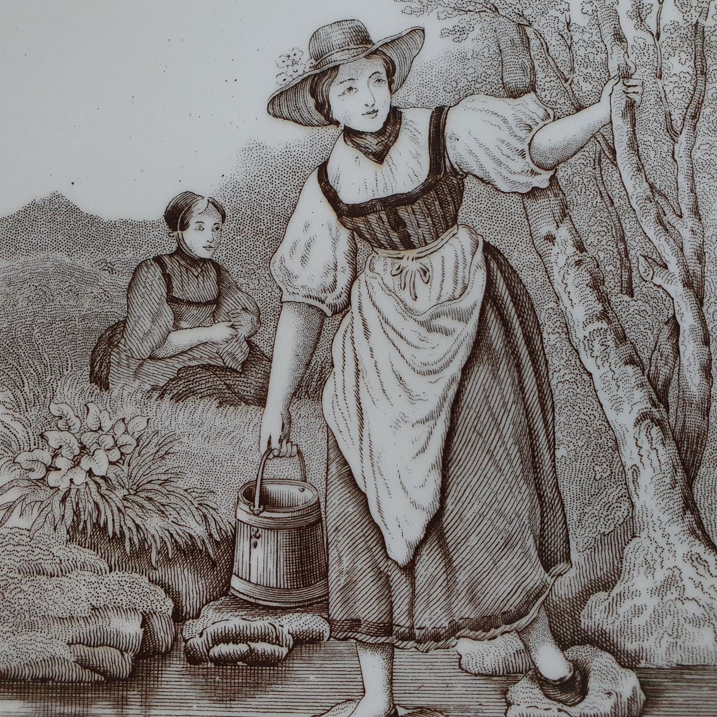 Minton tile    Pastoral serie  date from c. 1880
