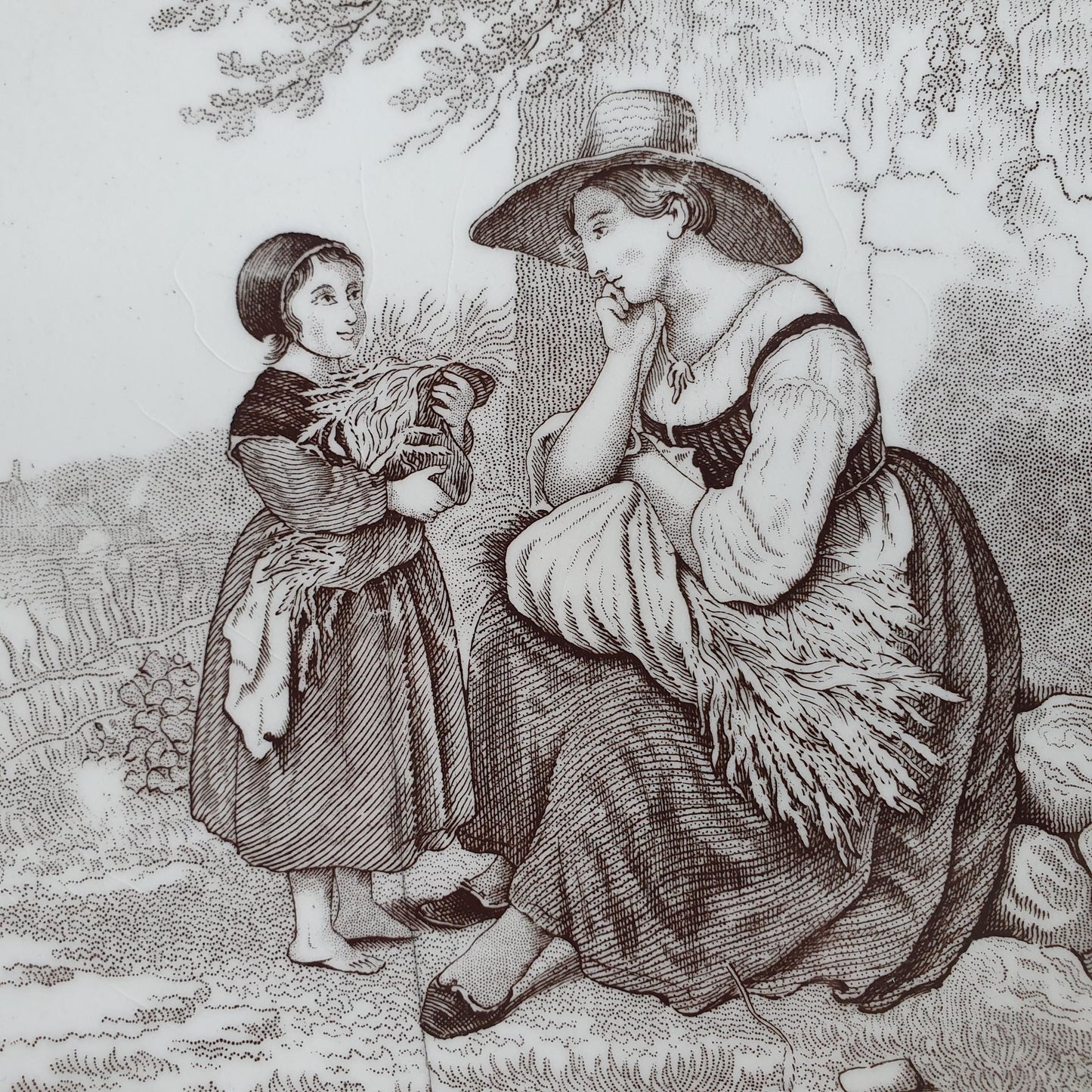 Minton tile    Pastoral serie  date from c. 1880