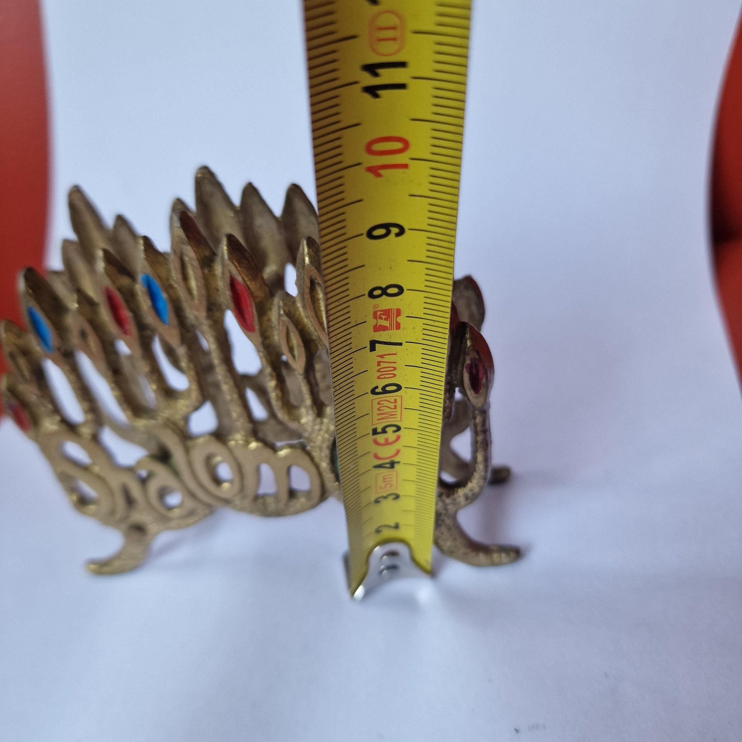 Vintage Brass Shalom Book Or Napkin Holder – Jewish Ornament, Israel