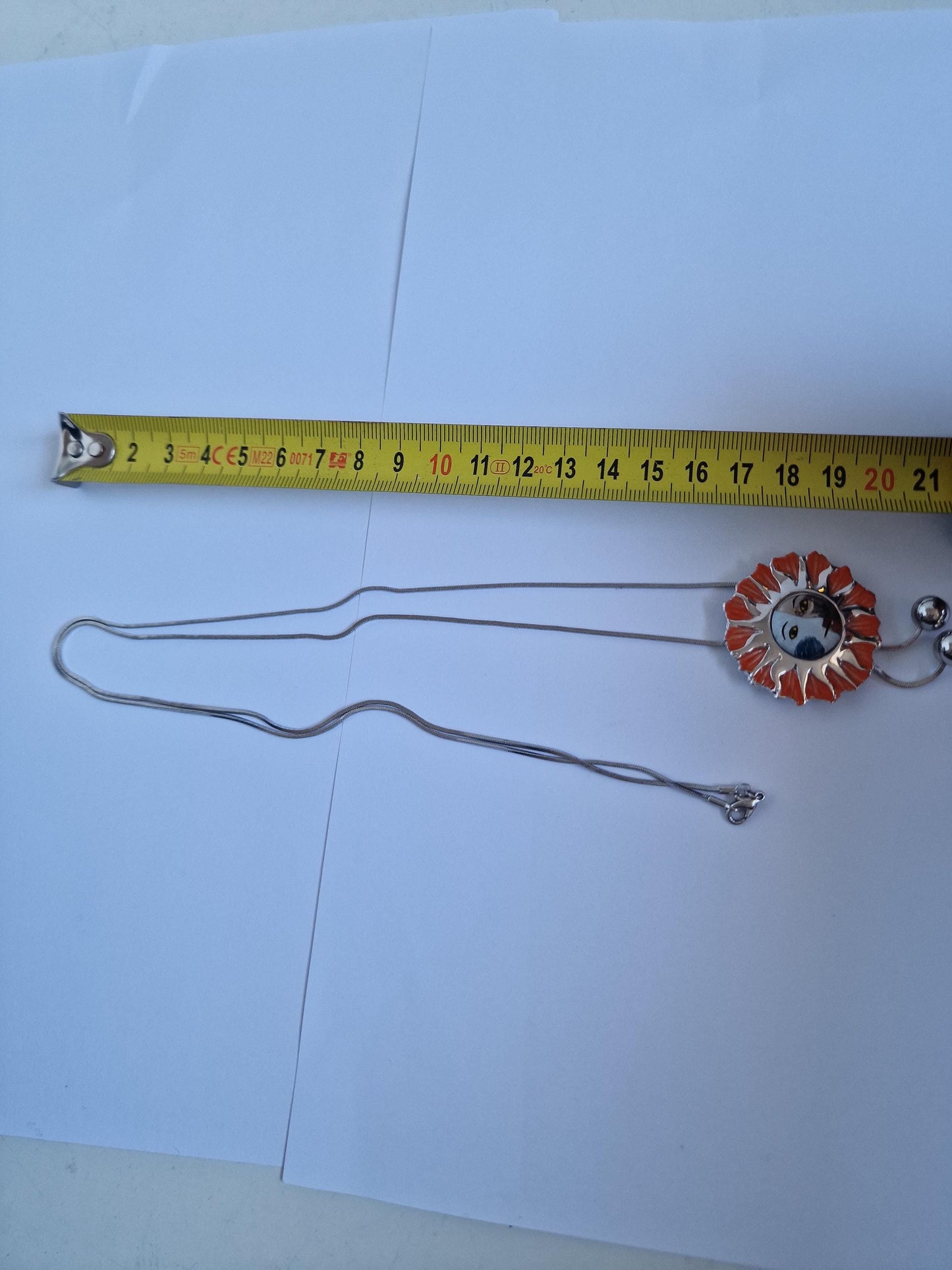 Vintage Goebel Rosina Wachtmeister Sun Face porseleinen hanger ketting