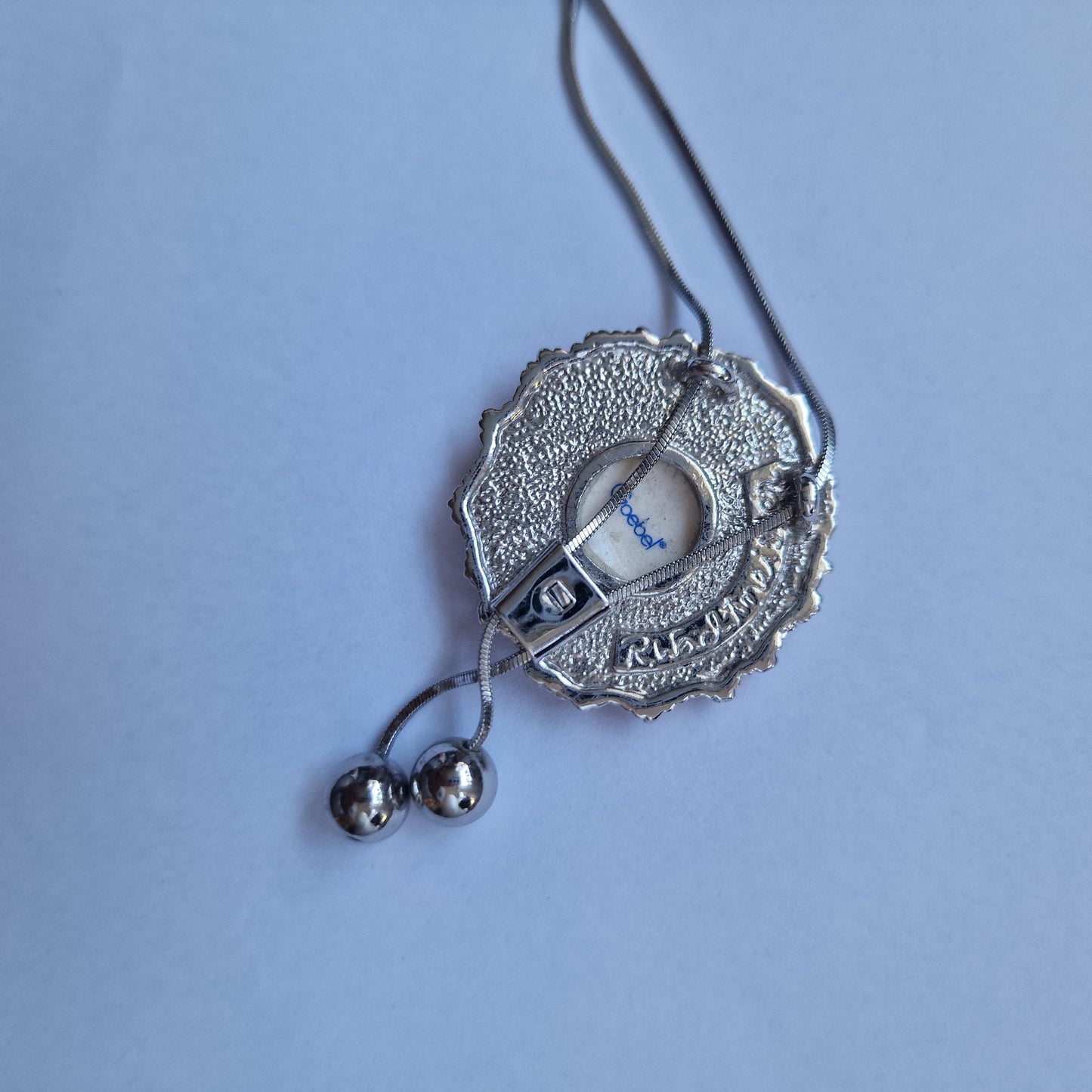 Vintage Goebel Rosina Wachtmeister Sun Face porseleinen hanger ketting