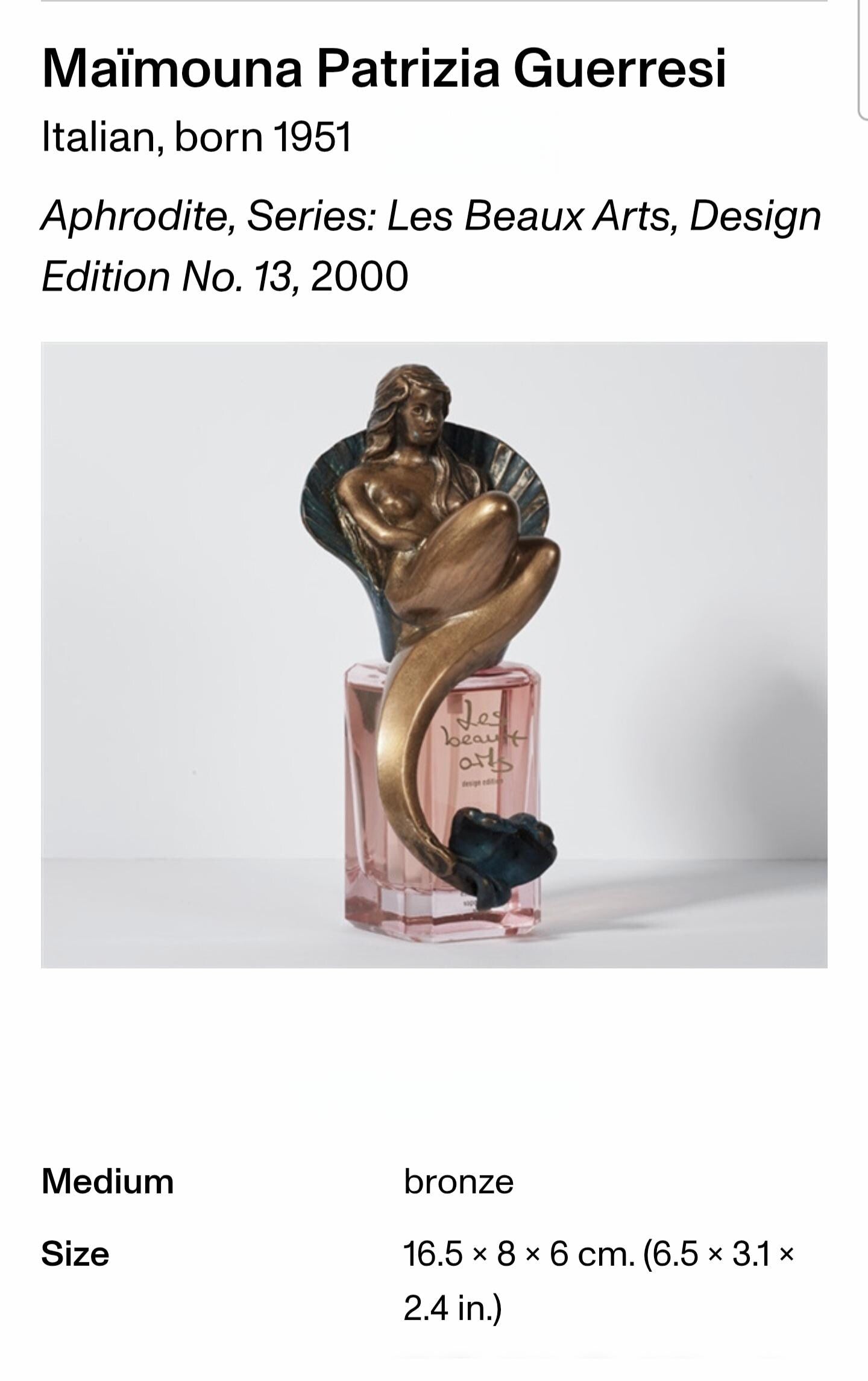 Aphrodite Bronze Sculpture Perfume Bottle, Les Beaux Arts, Rare Collector